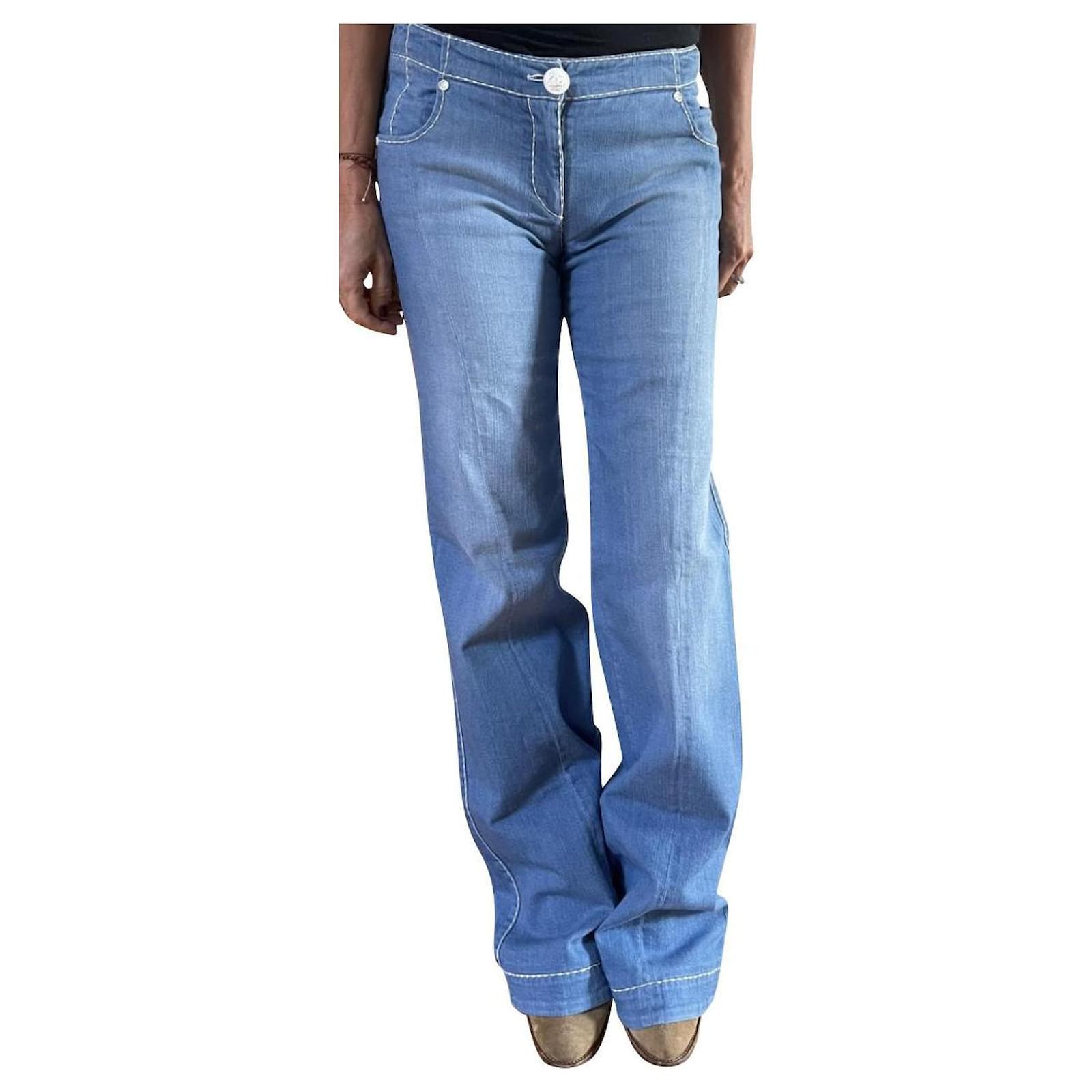Cambon Chanel Jeans Blue Cotton ref.728012 - Joli Closet