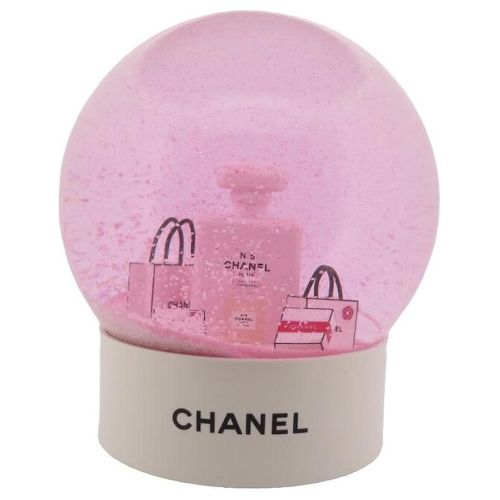 NINE CHANEL PERFUM NUMBER SNOW BALL 5 GLASS WATER PINK PINK SNOW