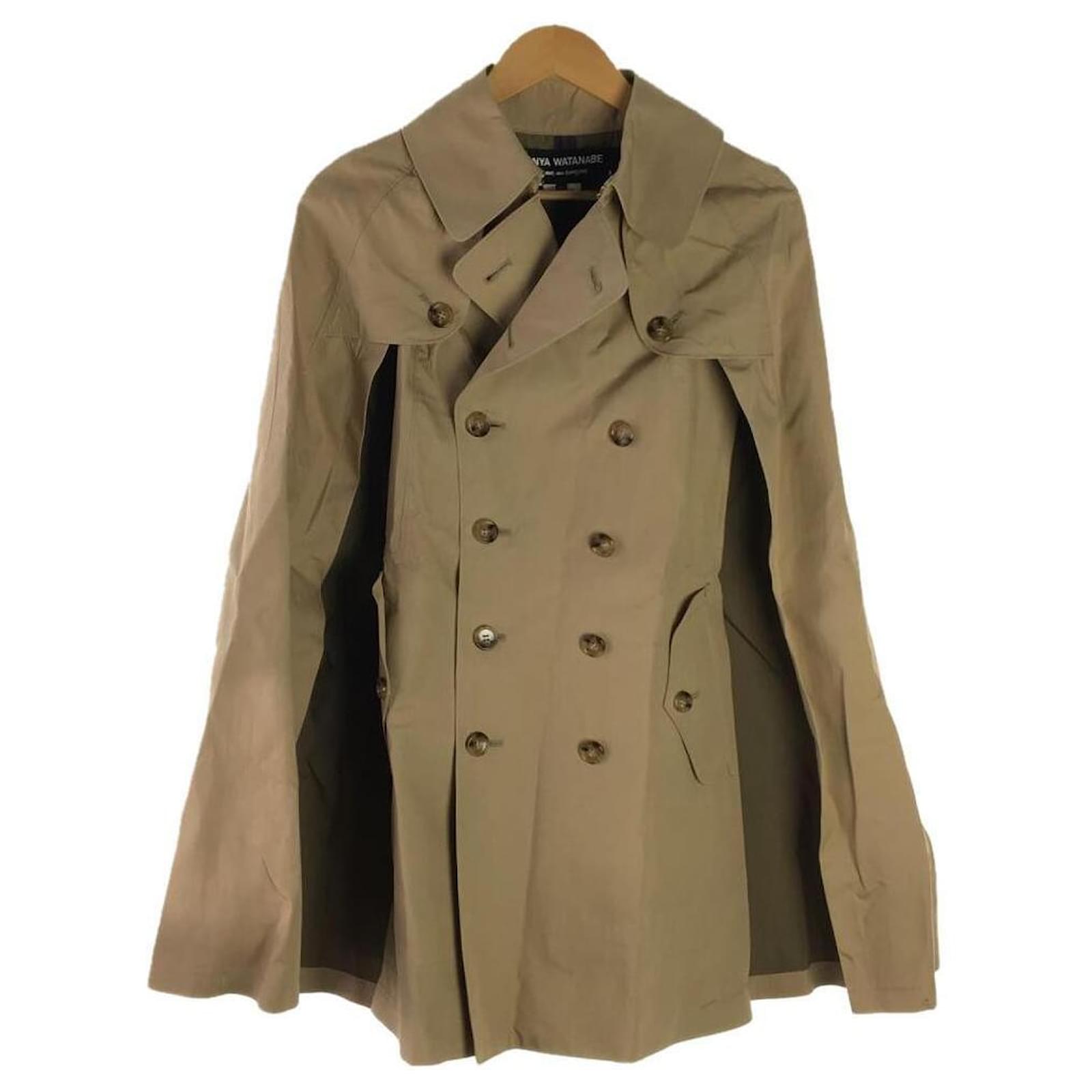 JUNYA WATANABE Comme des Garcons Trench Coat Beige Cotton ref