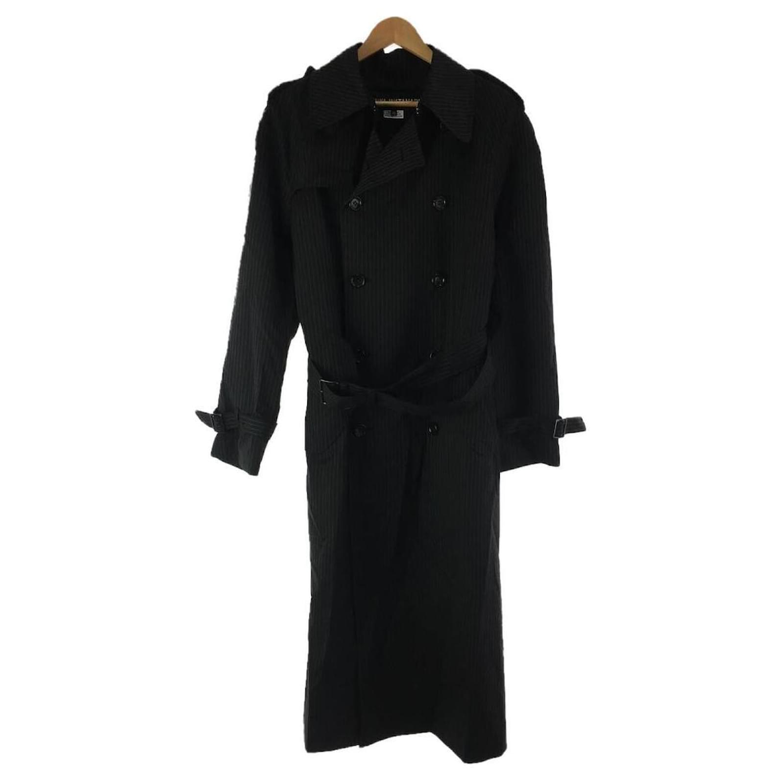 JUNYA WATANABE Comme des Garcons Trench Coat Black Wool ref.728853