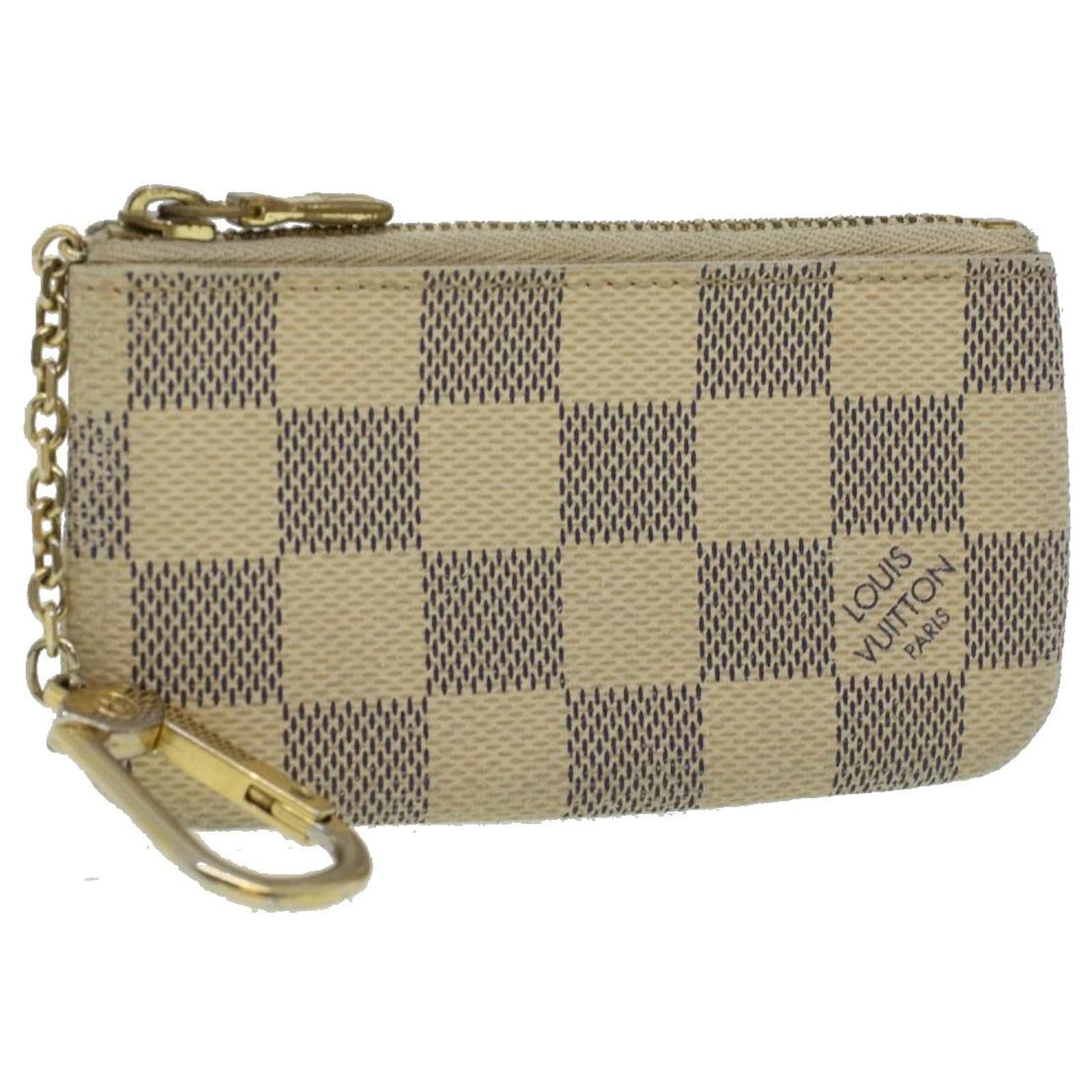 LOUIS VUITTON Key Coin Pouch Damier Azur White-US