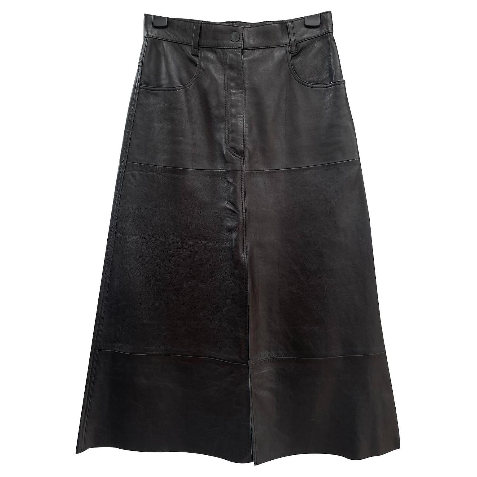 Sandro lrather skirt Black Leather ref.729129 - Joli Closet