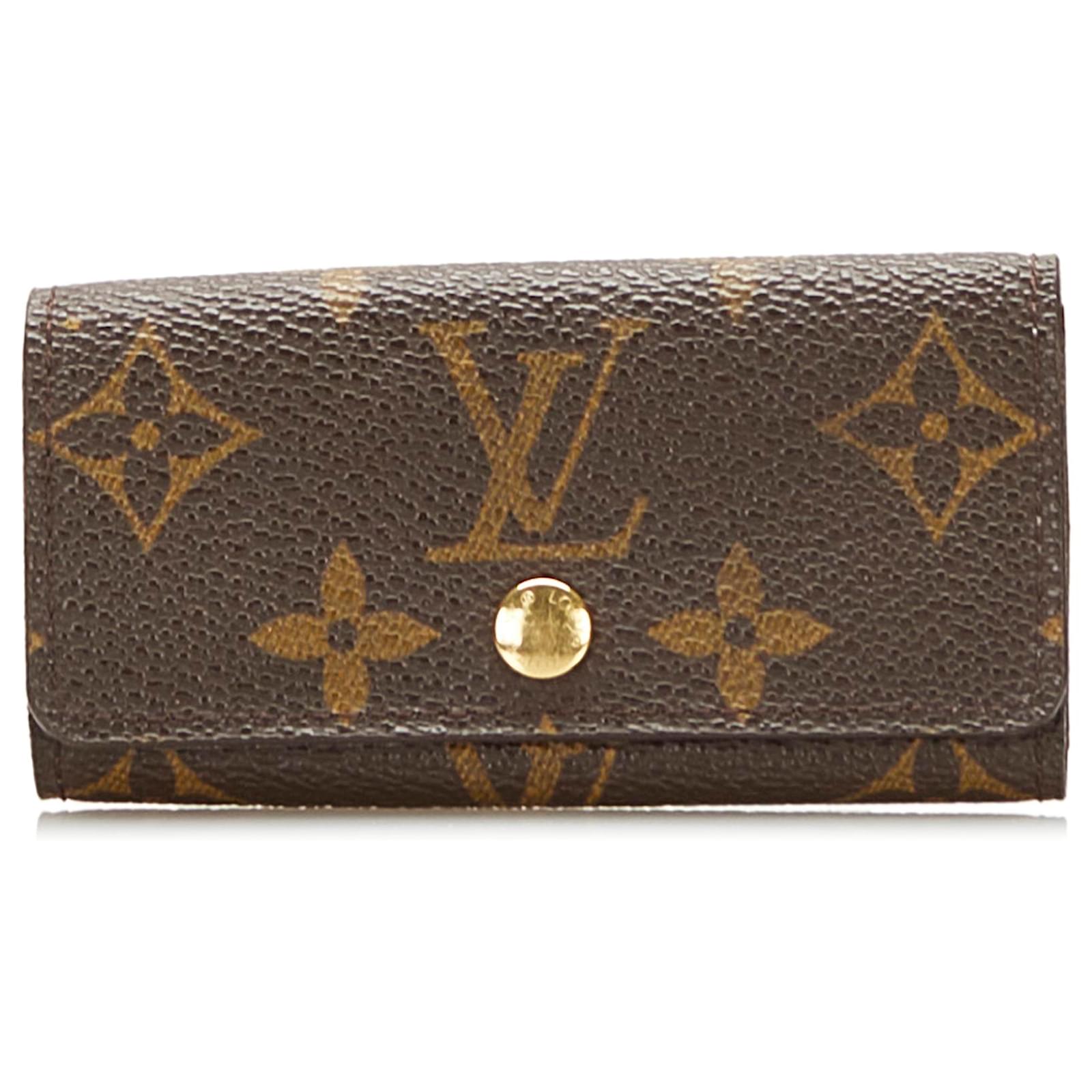 Louis Vuitton Vintage monogram 4 Key Holder Brown Cloth ref.558812
