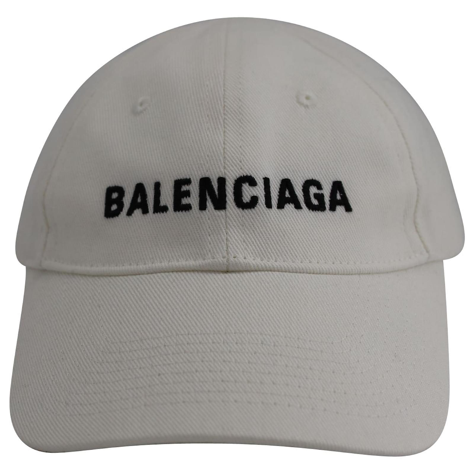 Balenciaga Classic Baseball Cap in White Cotton ref.729616 - Joli