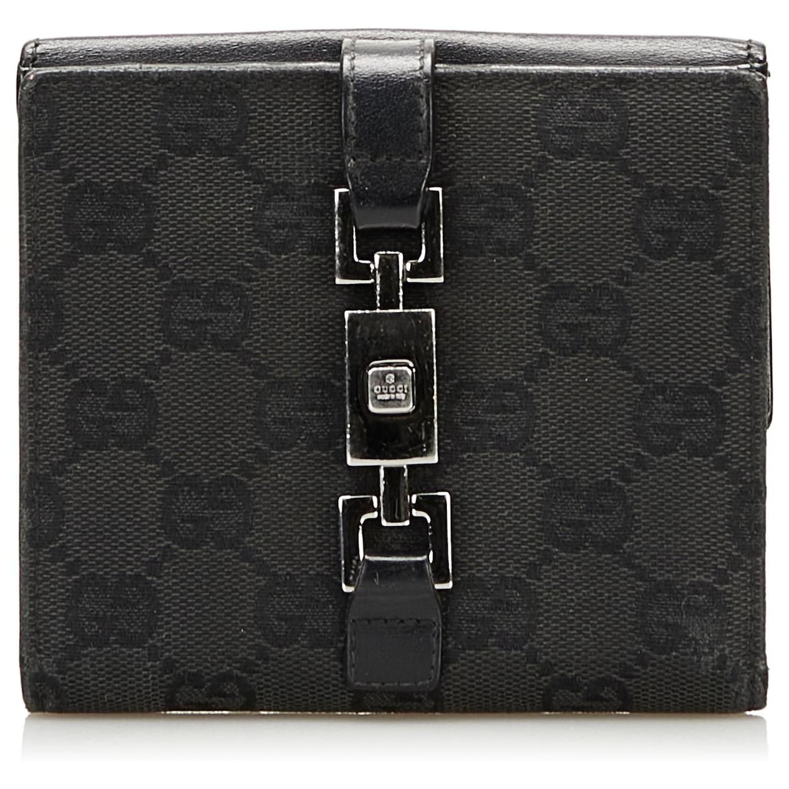 Gucci Black GG Canvas Jackie Wallet Cloth Cloth ref.730361 Joli Closet