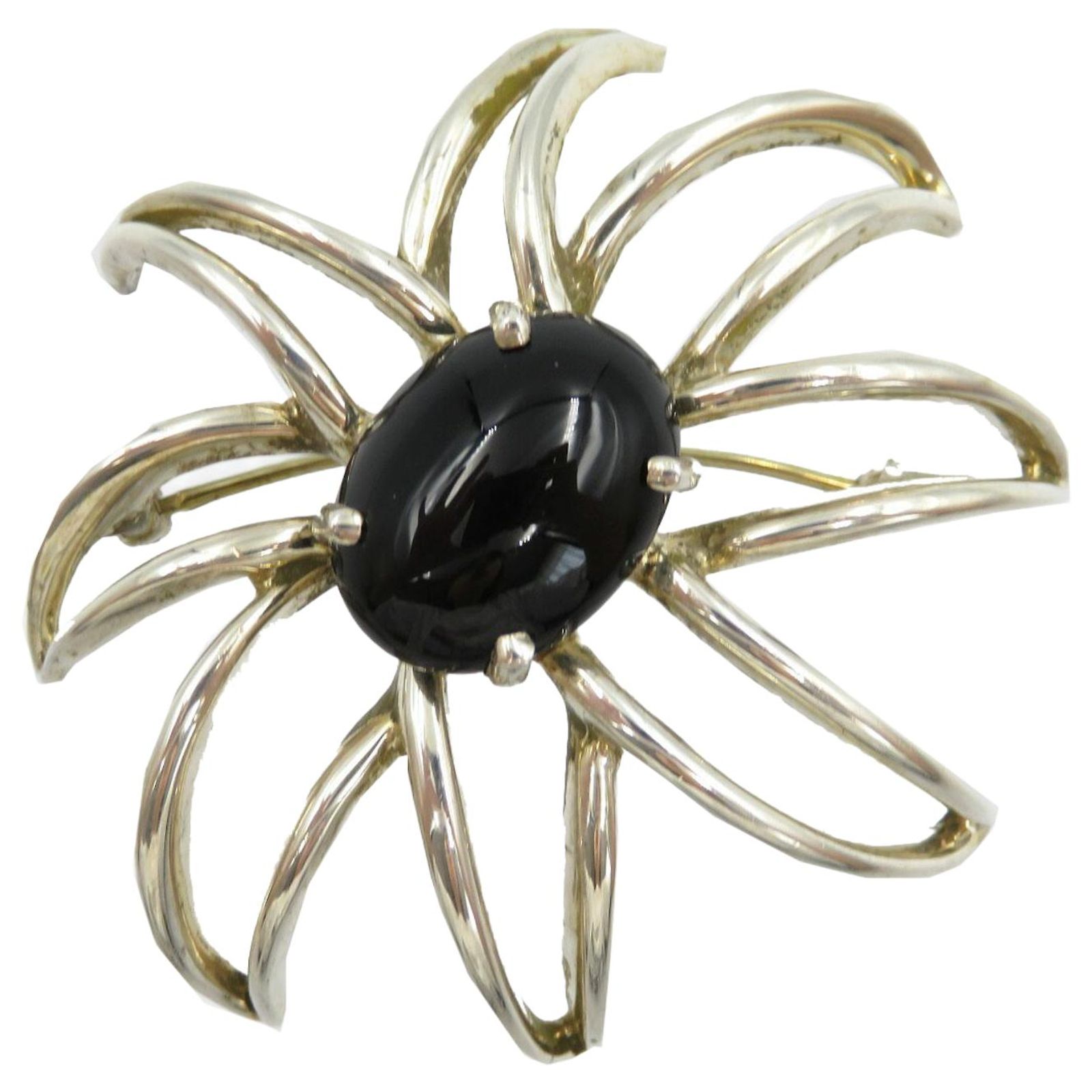 Broche AGATHA Noir Et Argentée - Bijou Fantaisie Neuf Sans Emballage