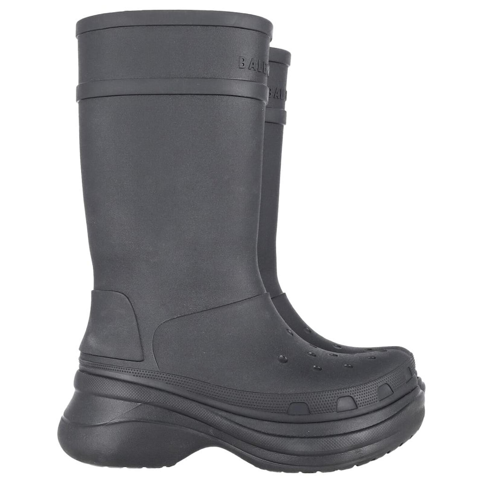 Balenciaga Crocs™ Boots in Black Rubber ref.730575 - Joli Closet