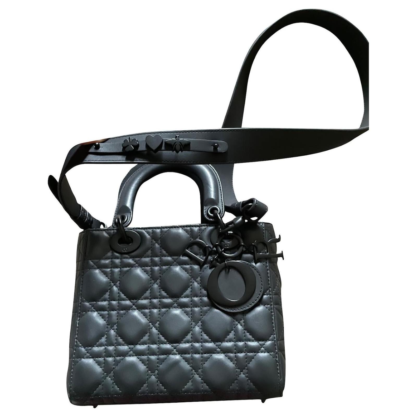 Dior Black UltraMatte Calfskin Medium Lady Dior Bag