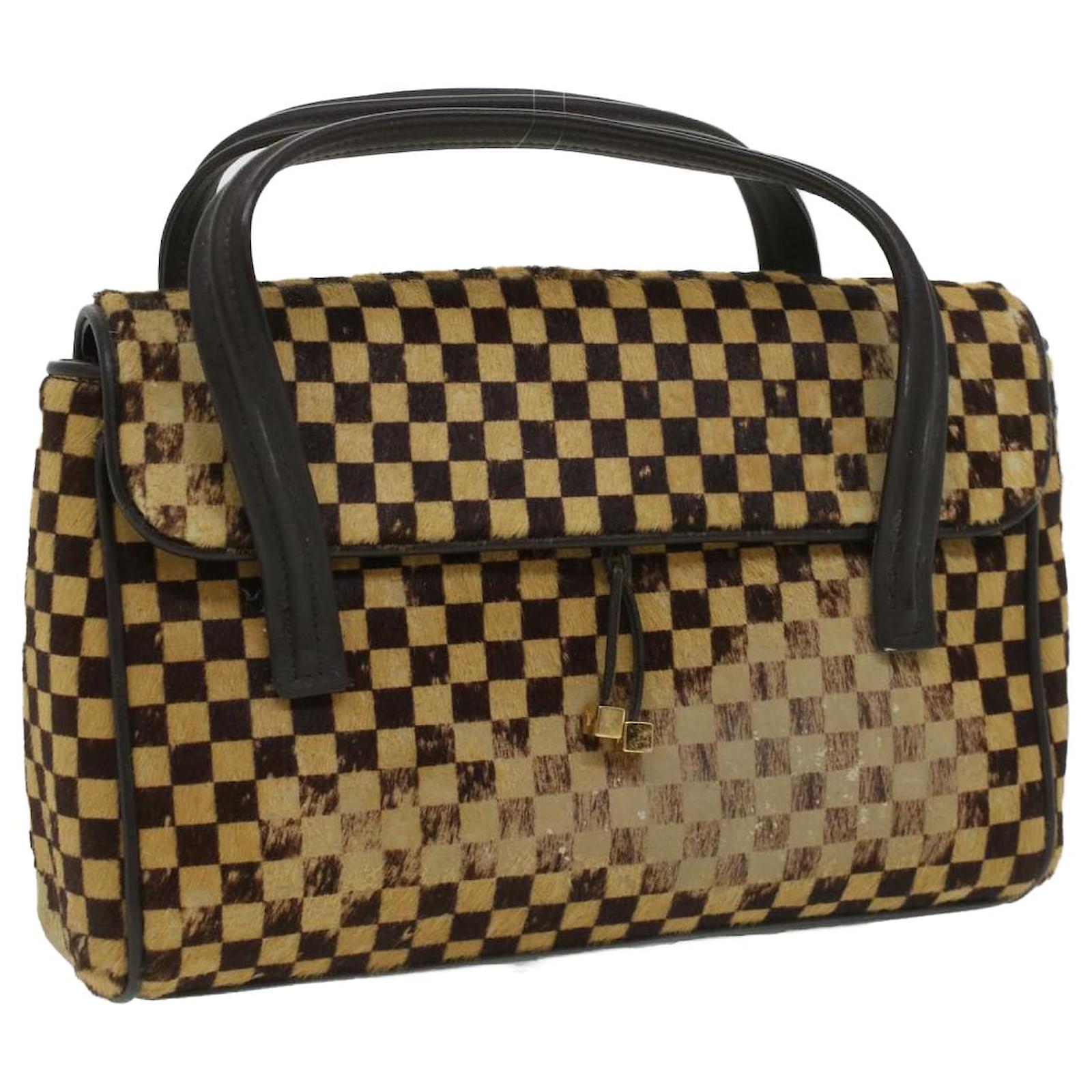 Brown Damier Sauvage Lion Handbag