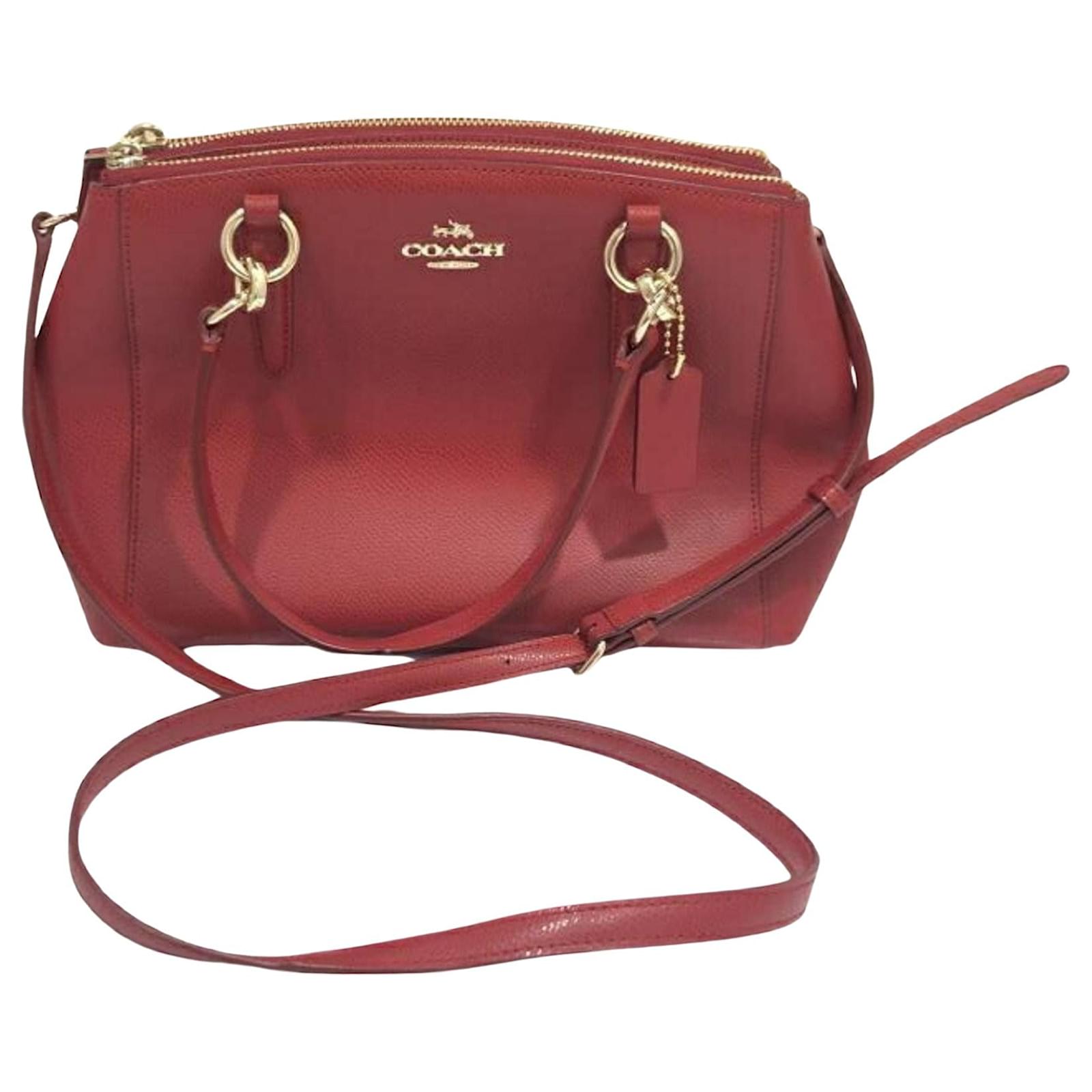 Leather crossbody bag Coach Red in Leather - 25525902