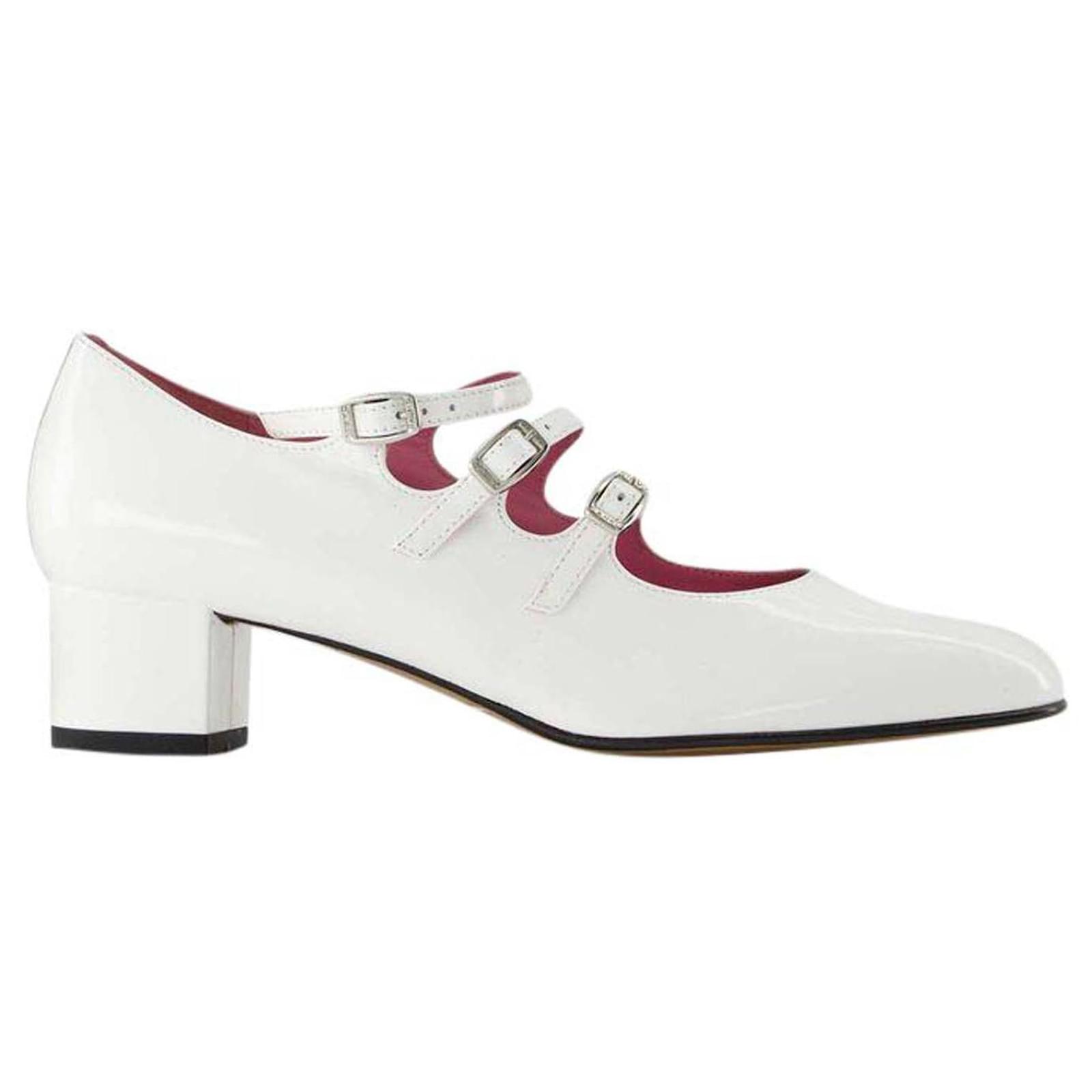 Kina Pumps Carel White Patent Leather Ref 731957 Joli Closet kina-pumps-carel-white-patent-leather-ref-731957-joli-closet