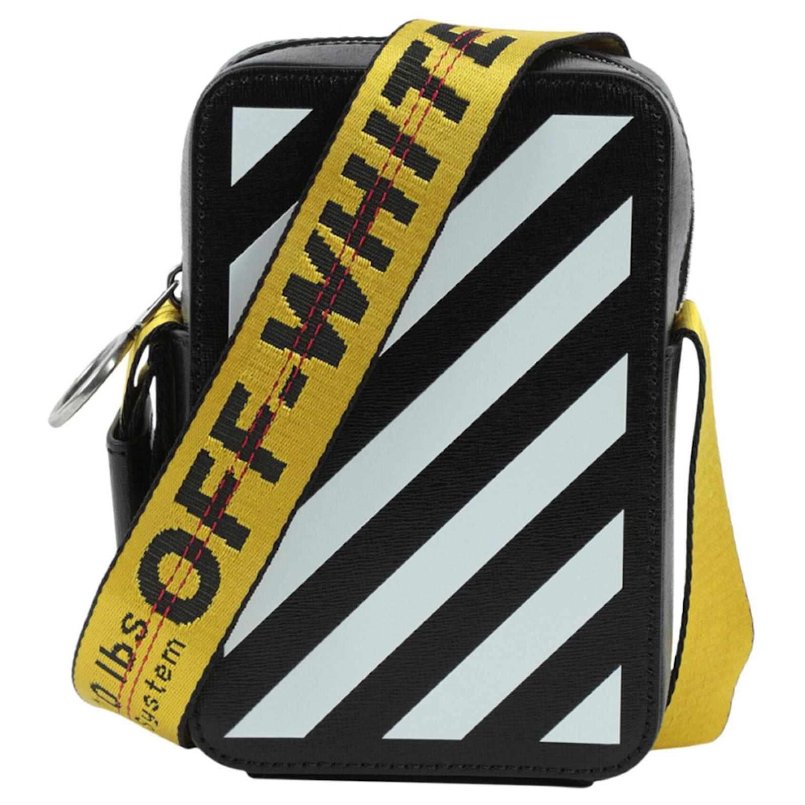 Off-White ボディバッグ ブラック ストライプ Off White Logo Diagonal Stripes Black Clip Black ショルダーバッグ