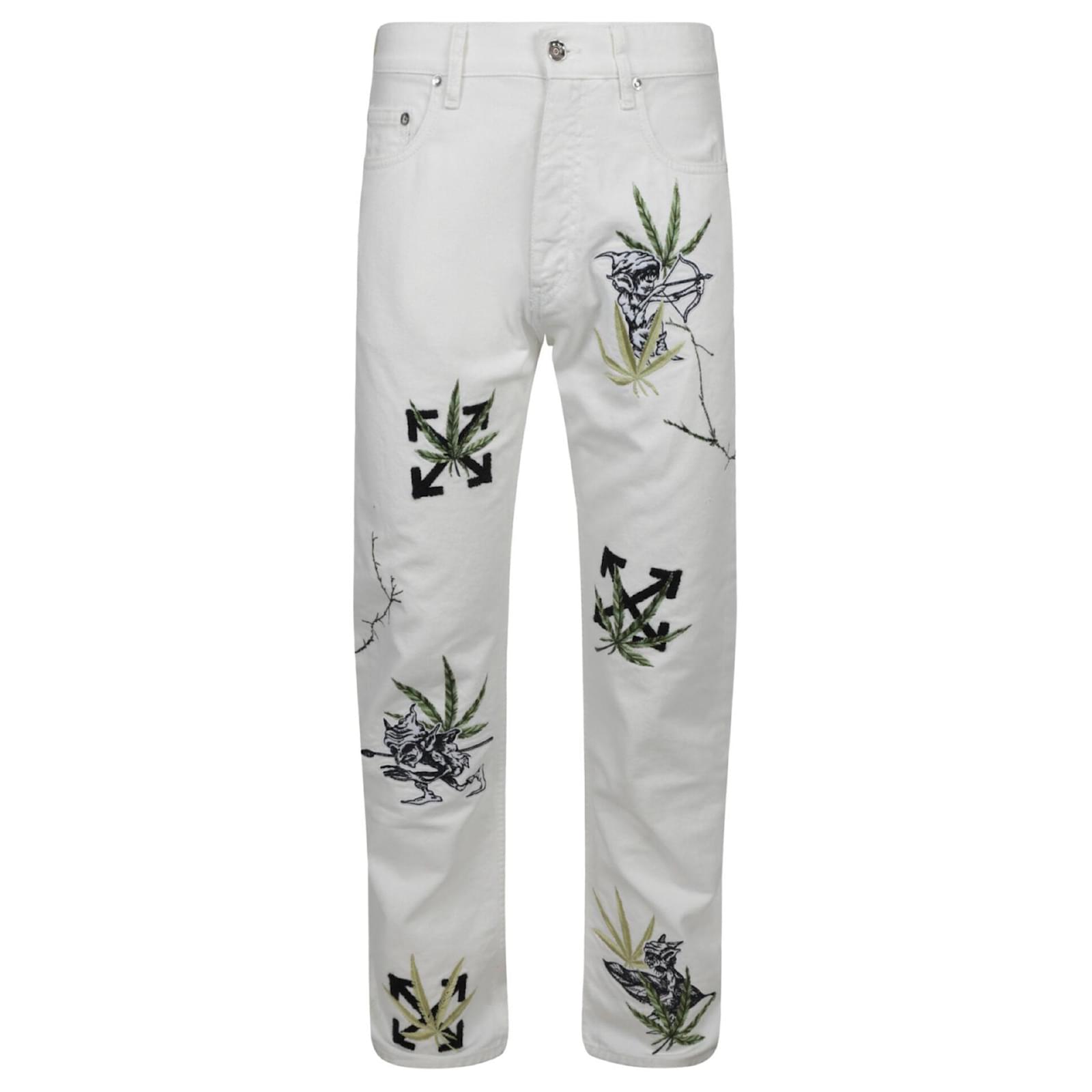 Off White Weed Skate Jeans ref.732194 - Joli Closet