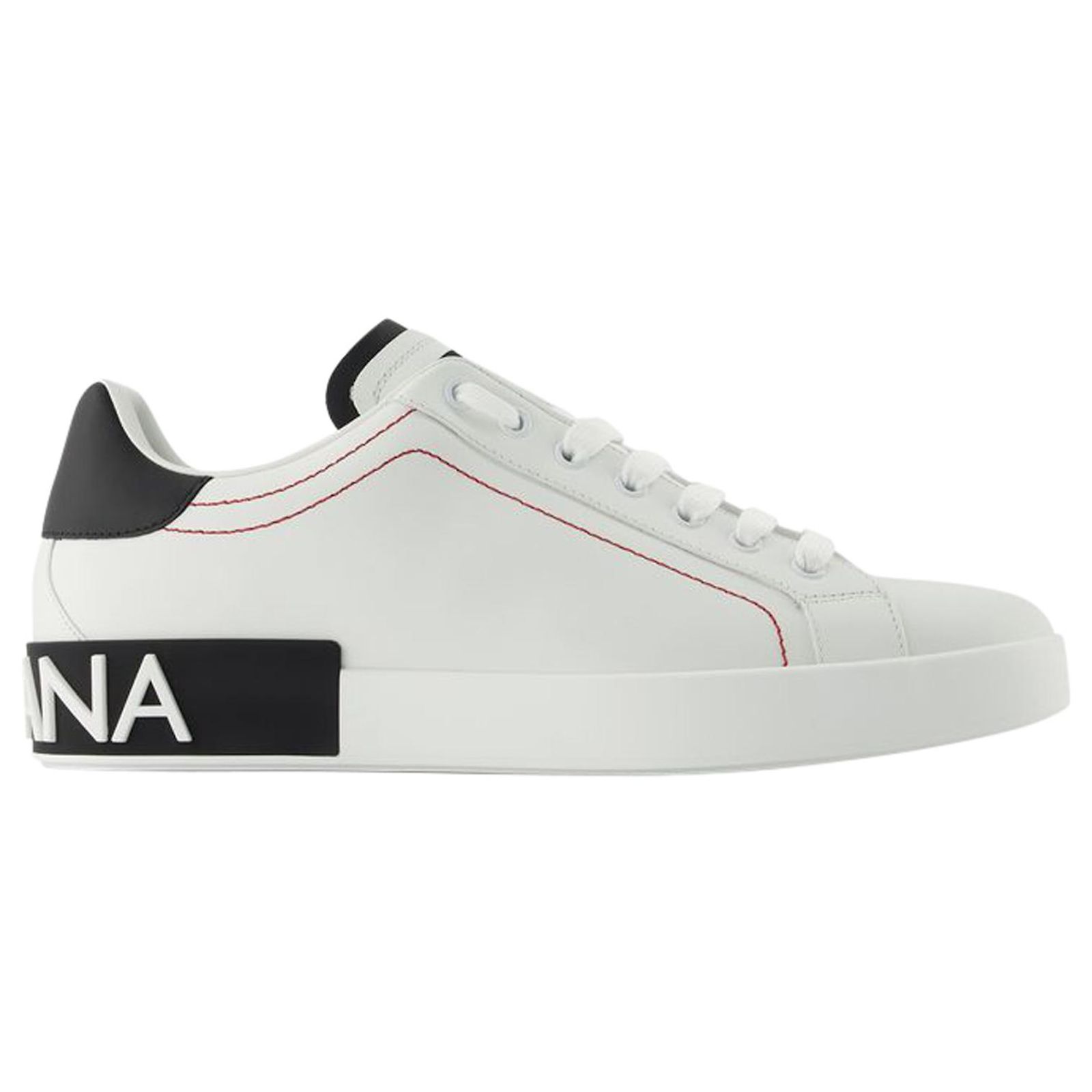 Baskets Blanches Dolce & Gabbana Homme - Cuir - Taille UK 7 - Occasion Très Bon état