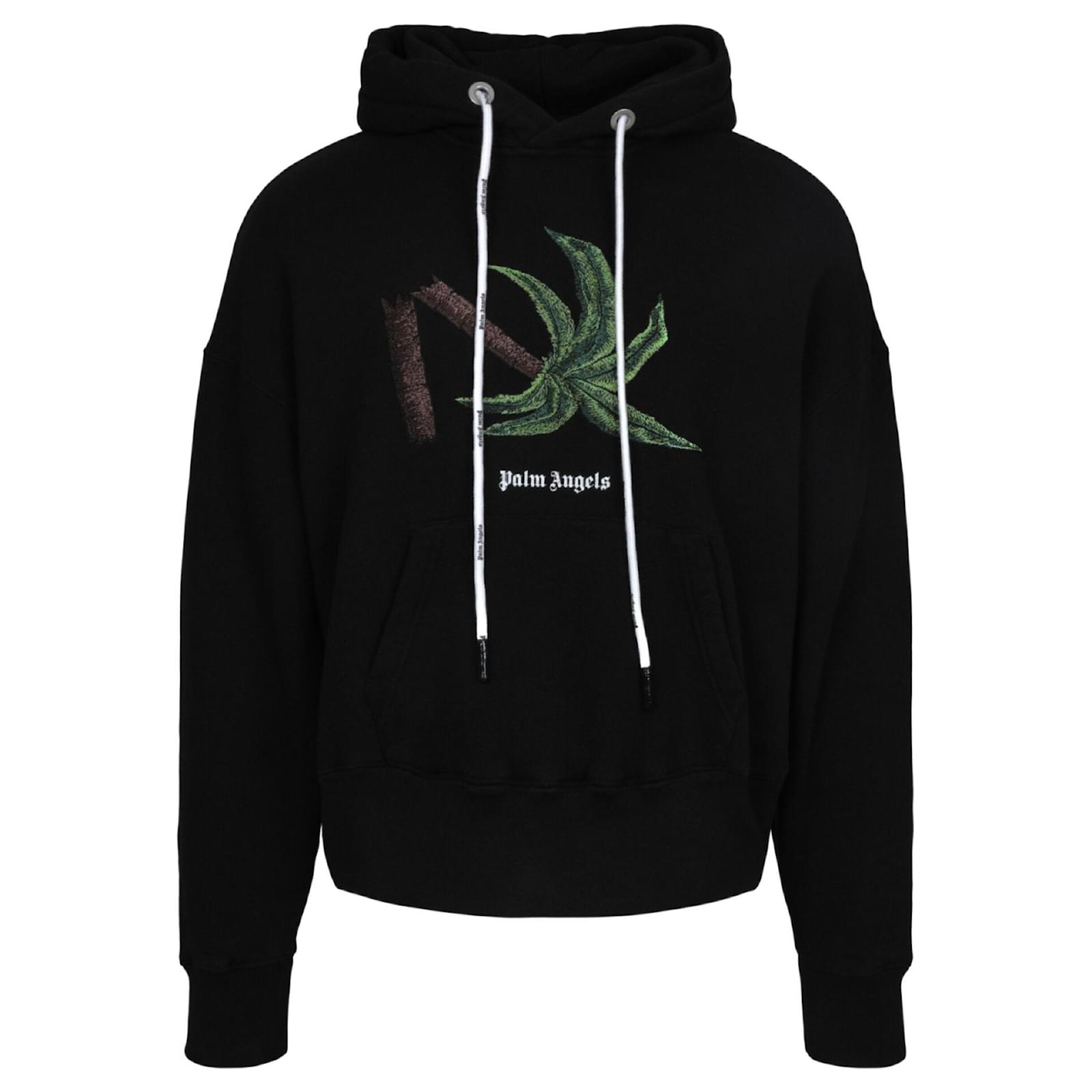Palm Angels Broken Palm Pullover Hoodie Black Cotton ref.732312 - Joli  Closet