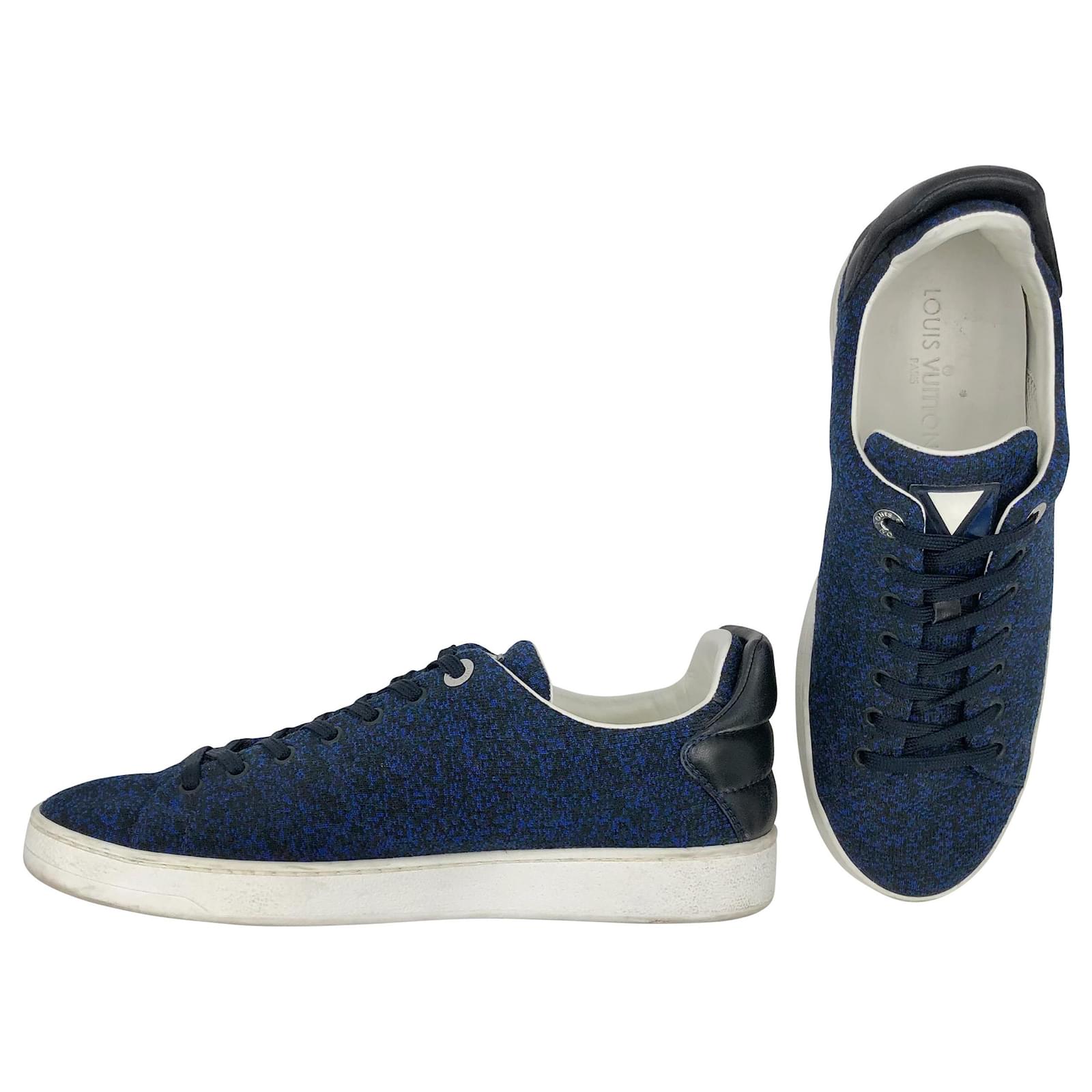 Louis Vuitton sneakers in blue and black canvas Cloth ref.732574