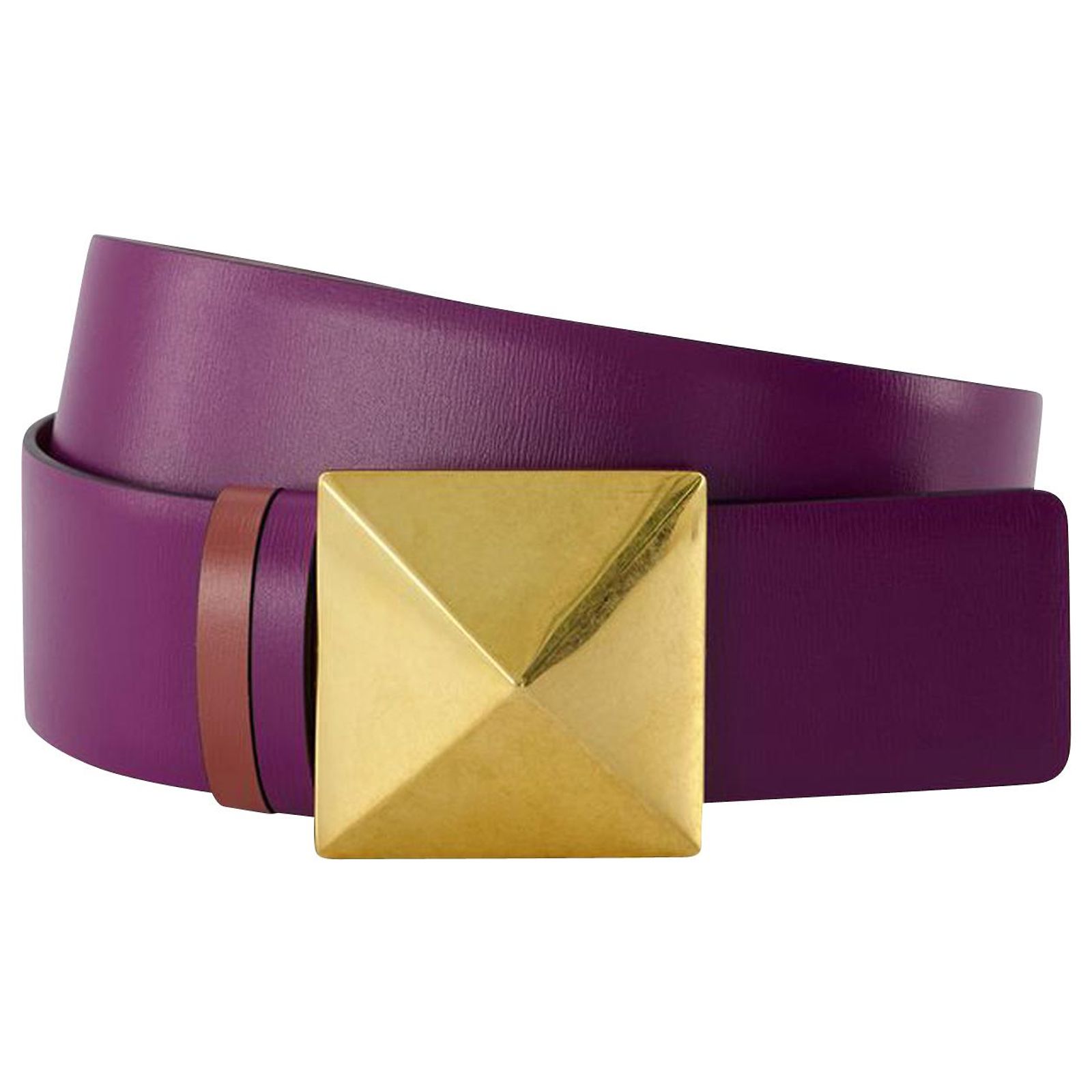 Valentino Garavani Reversible H.40 Belt in Purple Leather  display picture 3