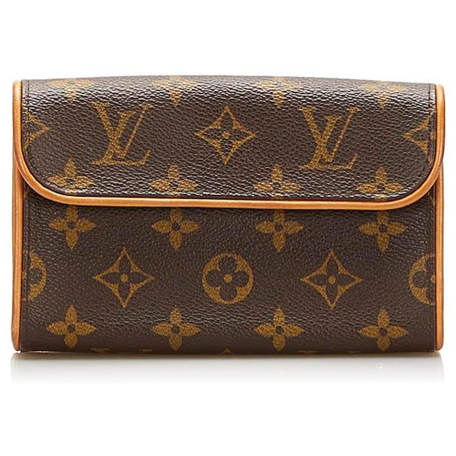 Louis Vuitton Monogram Pochette Florentine Brown Cloth Ref733145 Joli Closet 1033