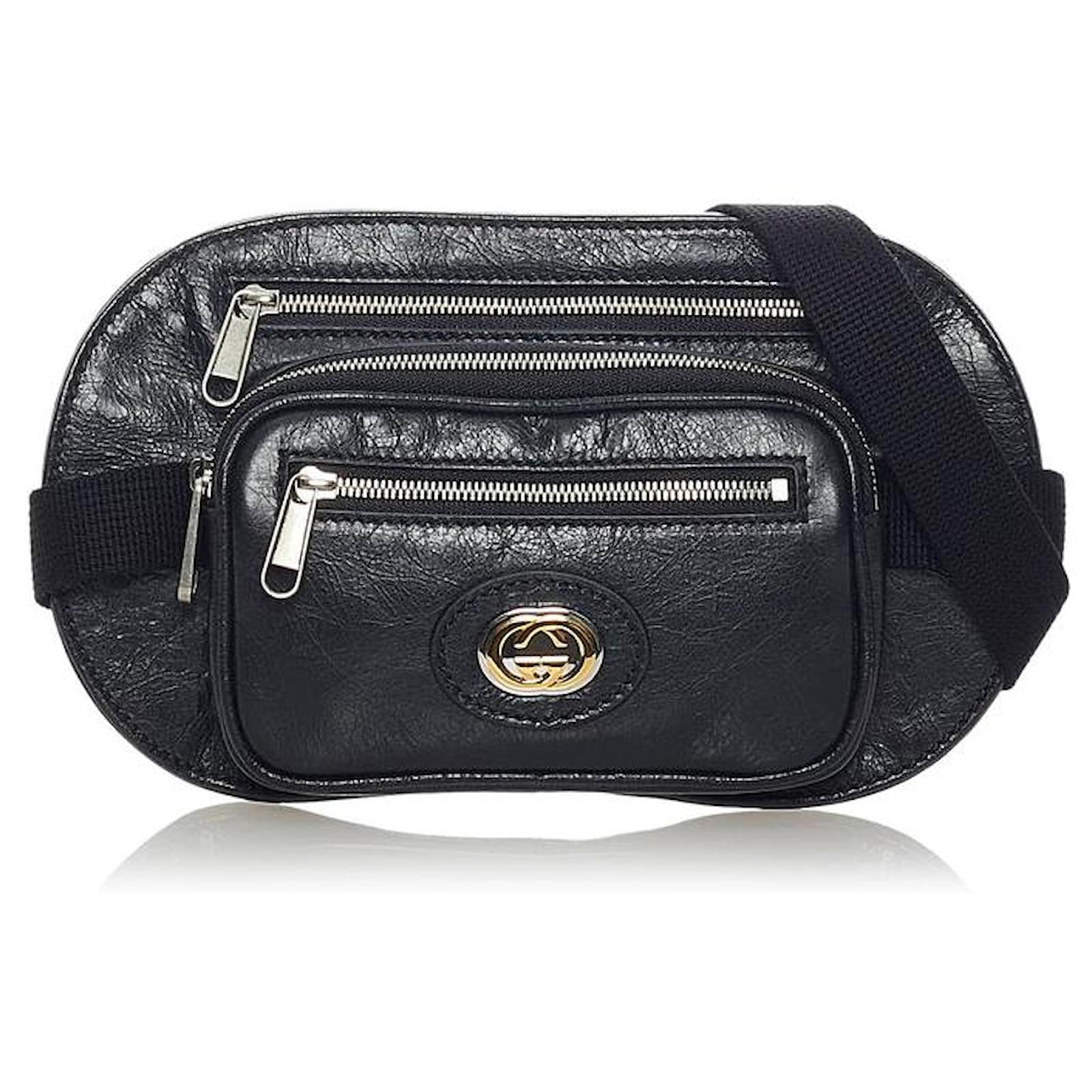 Gucci Interlocking G Belt Bag - Black