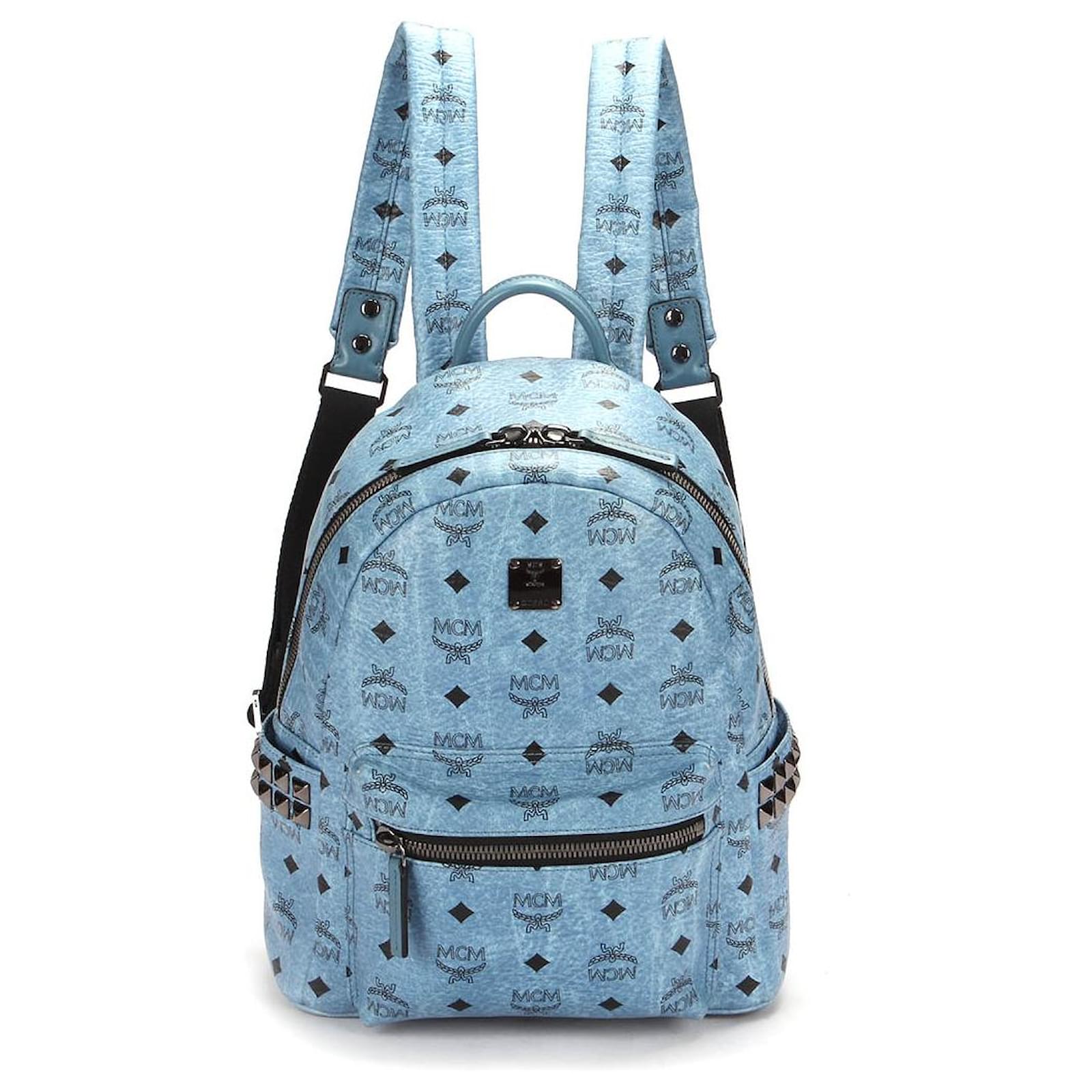 MCM Visetos Stark Backpack Blue Pony-style calfskin ref.733383 - Joli Closet