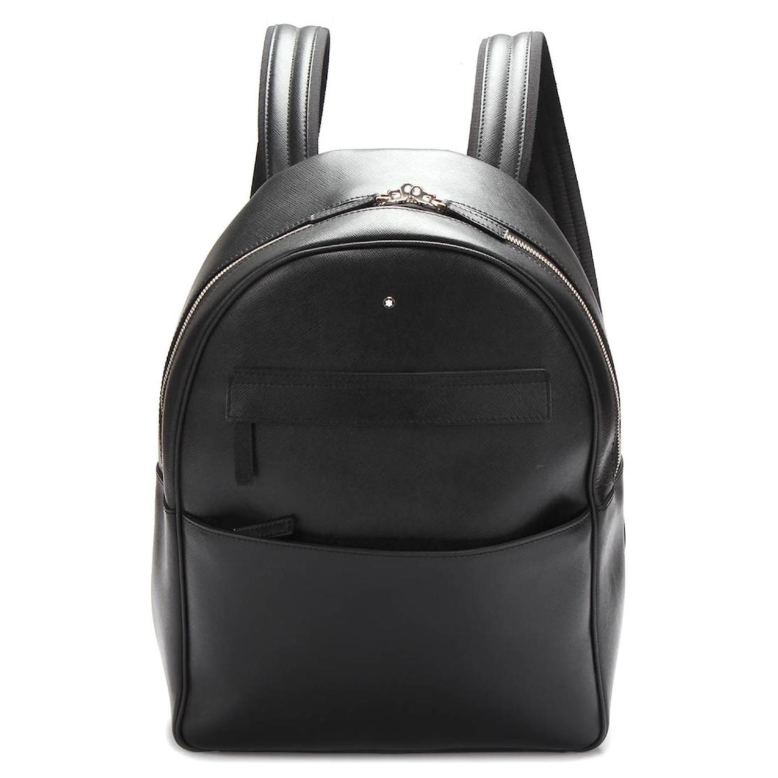 Montblanc Saffiano Sartorial Backpack Black Pony-style calfskin ref ...