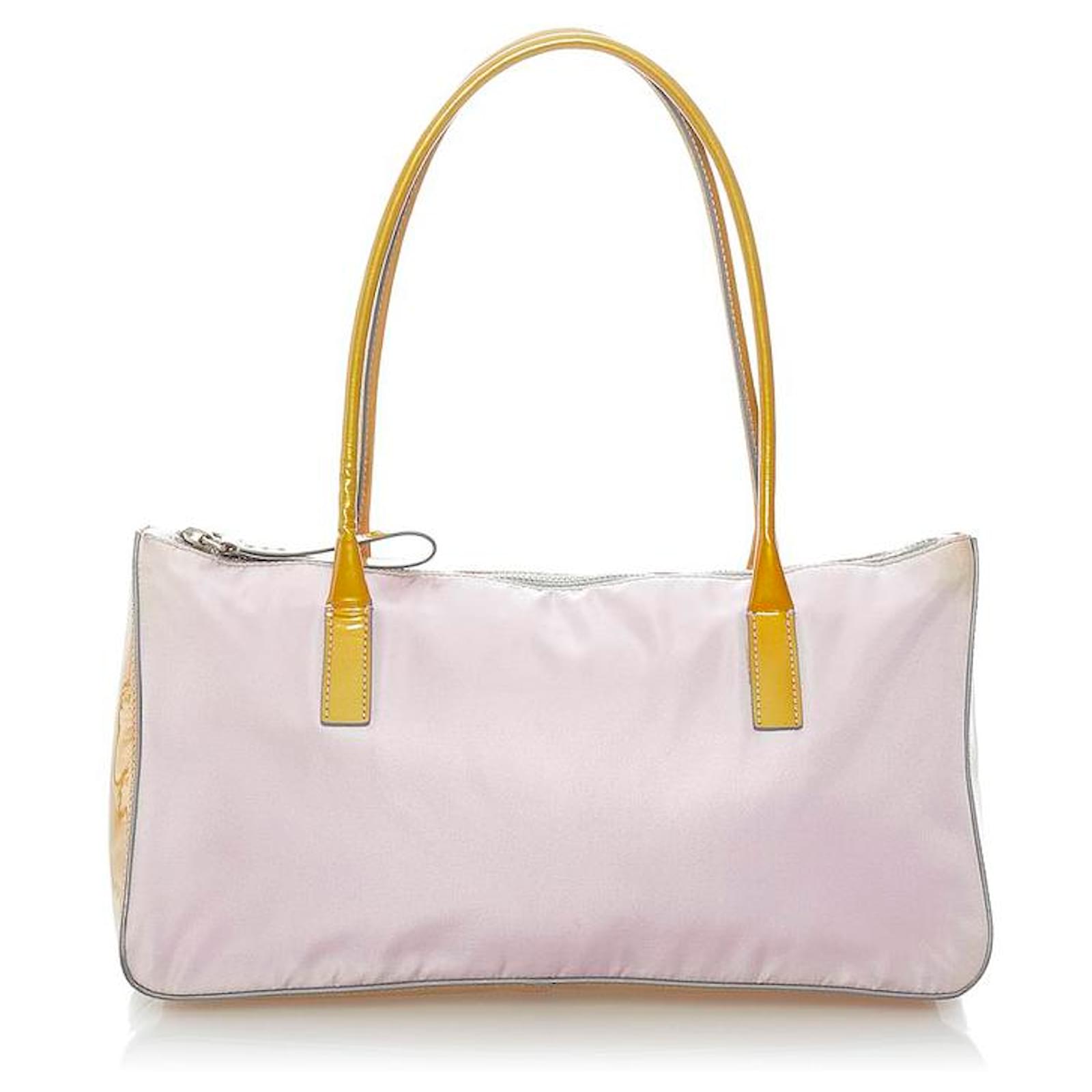 Prada Bolso de tela B10039 Rosa Lienzo  - Joli Closet