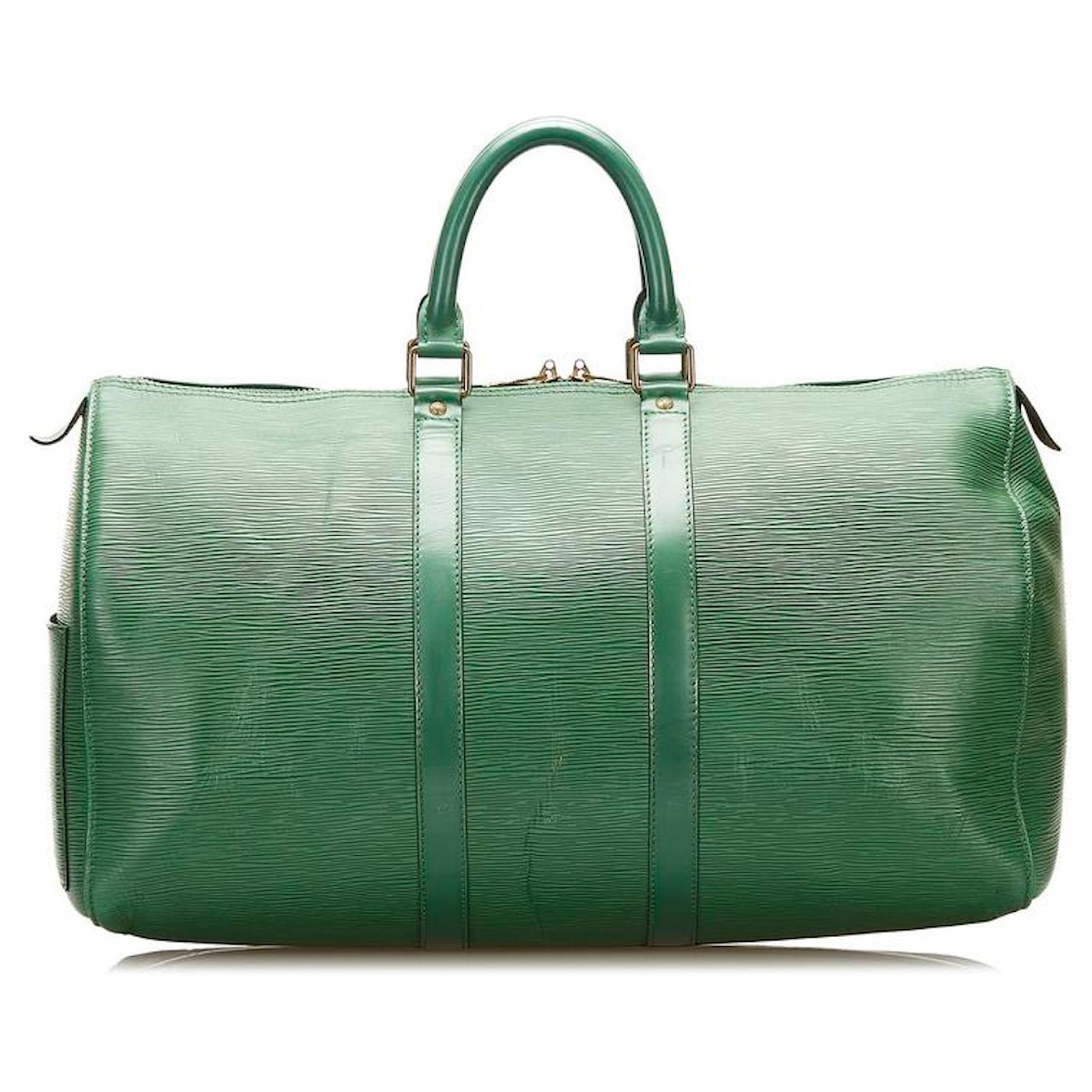 Louis Vuitton Epi Keepall 45 M42974 Green Leather Pony-style