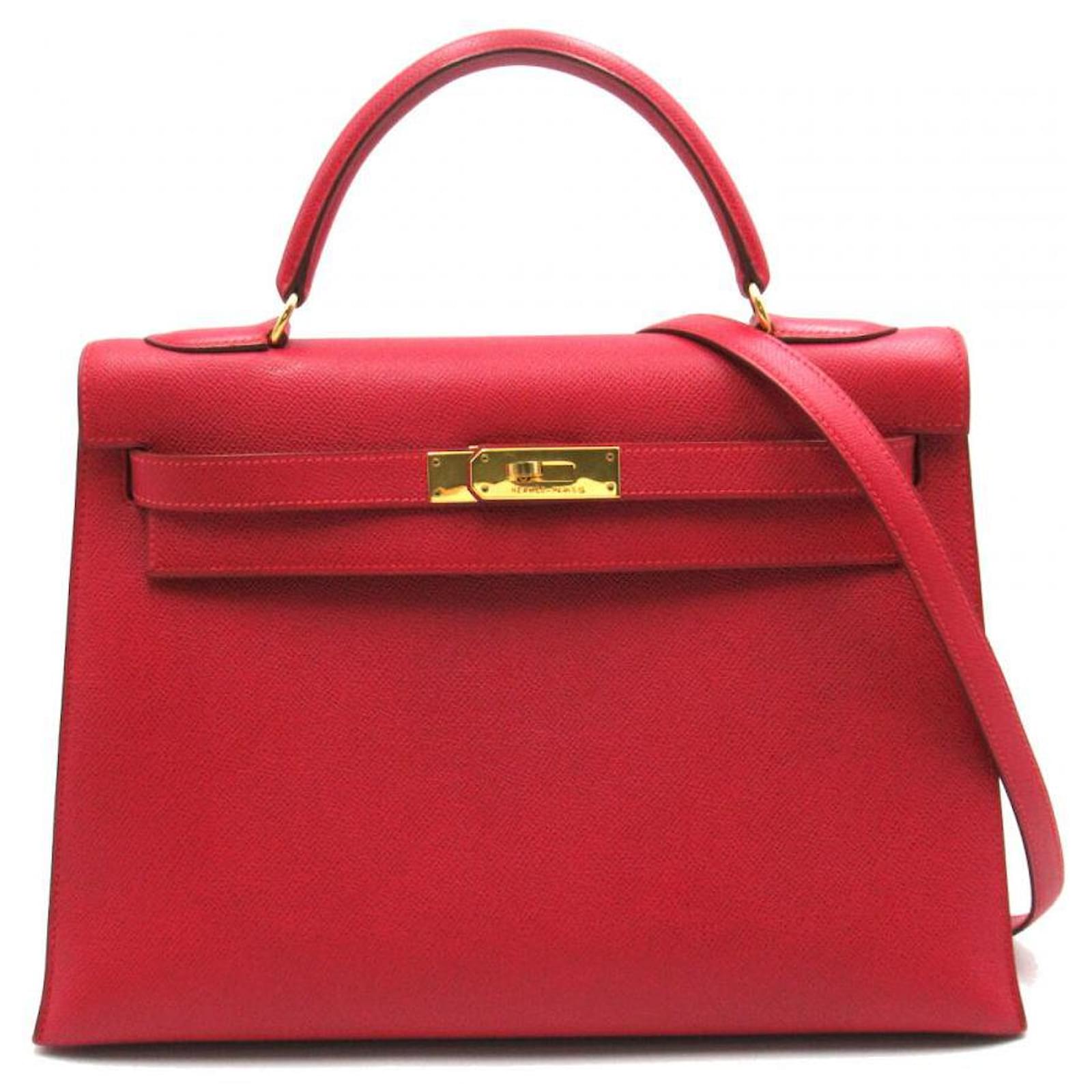 Hermès Epsom Kelly 32 Red Ponystyle calfskin ref.734294 Joli Closet