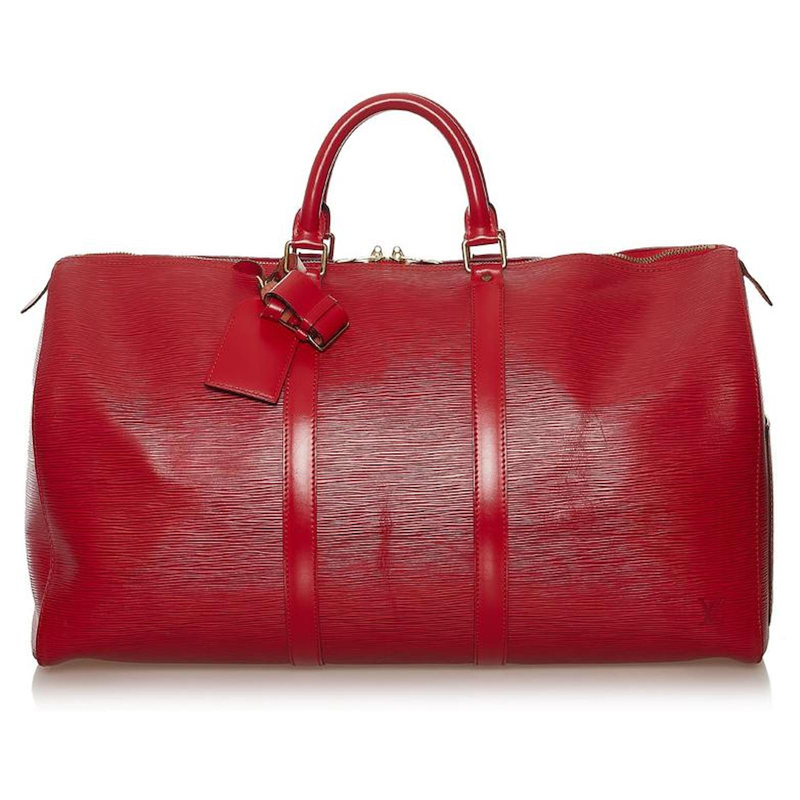 Louis Vuitton Keepall Bandoulière 50 Red Vermillon EPI