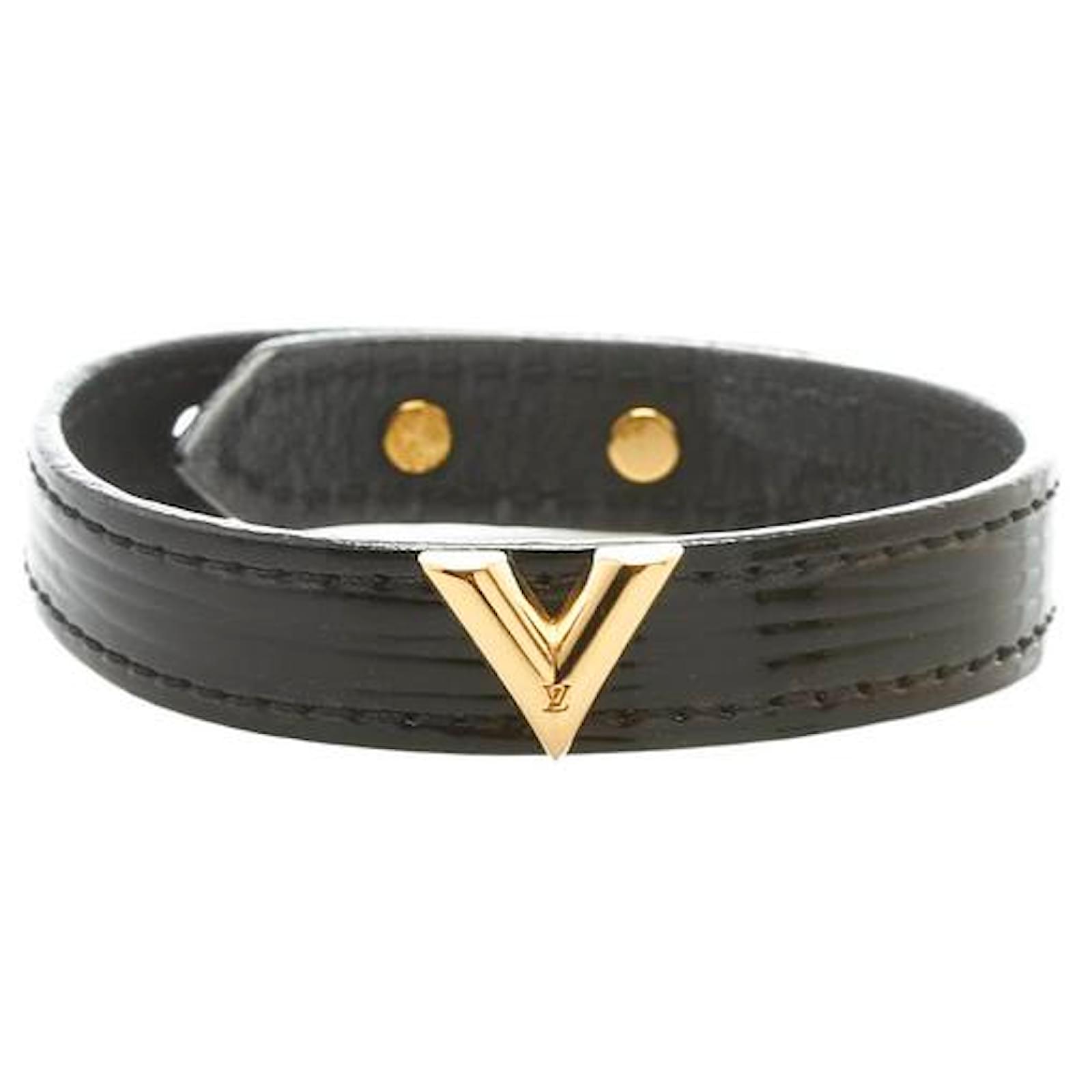 Louis Vuitton Vernis Essential V Bracelet Black Pony-style