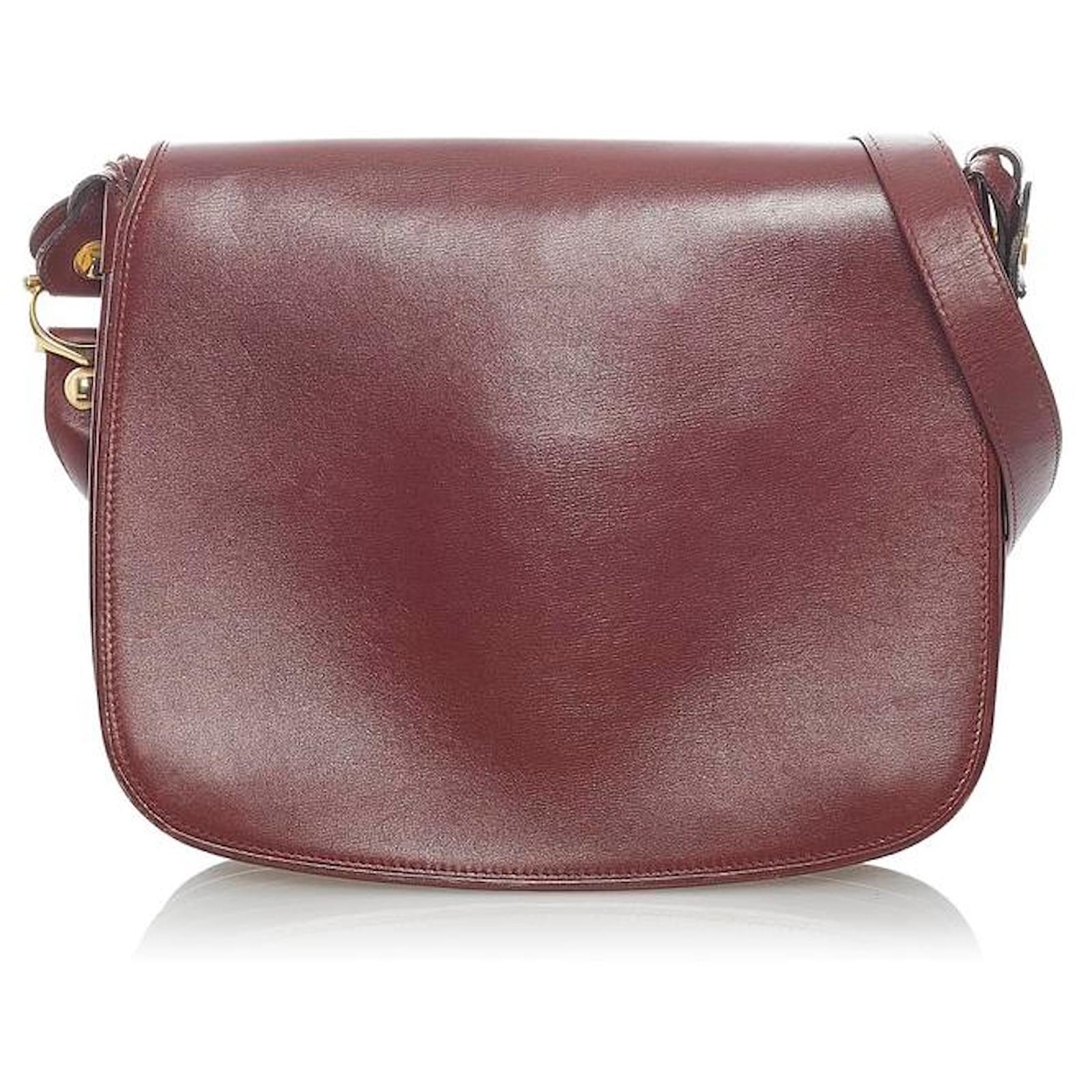 Must de Cartier Leather Shoulder Bag Red Pony-style calfskin  -  Joli Closet
