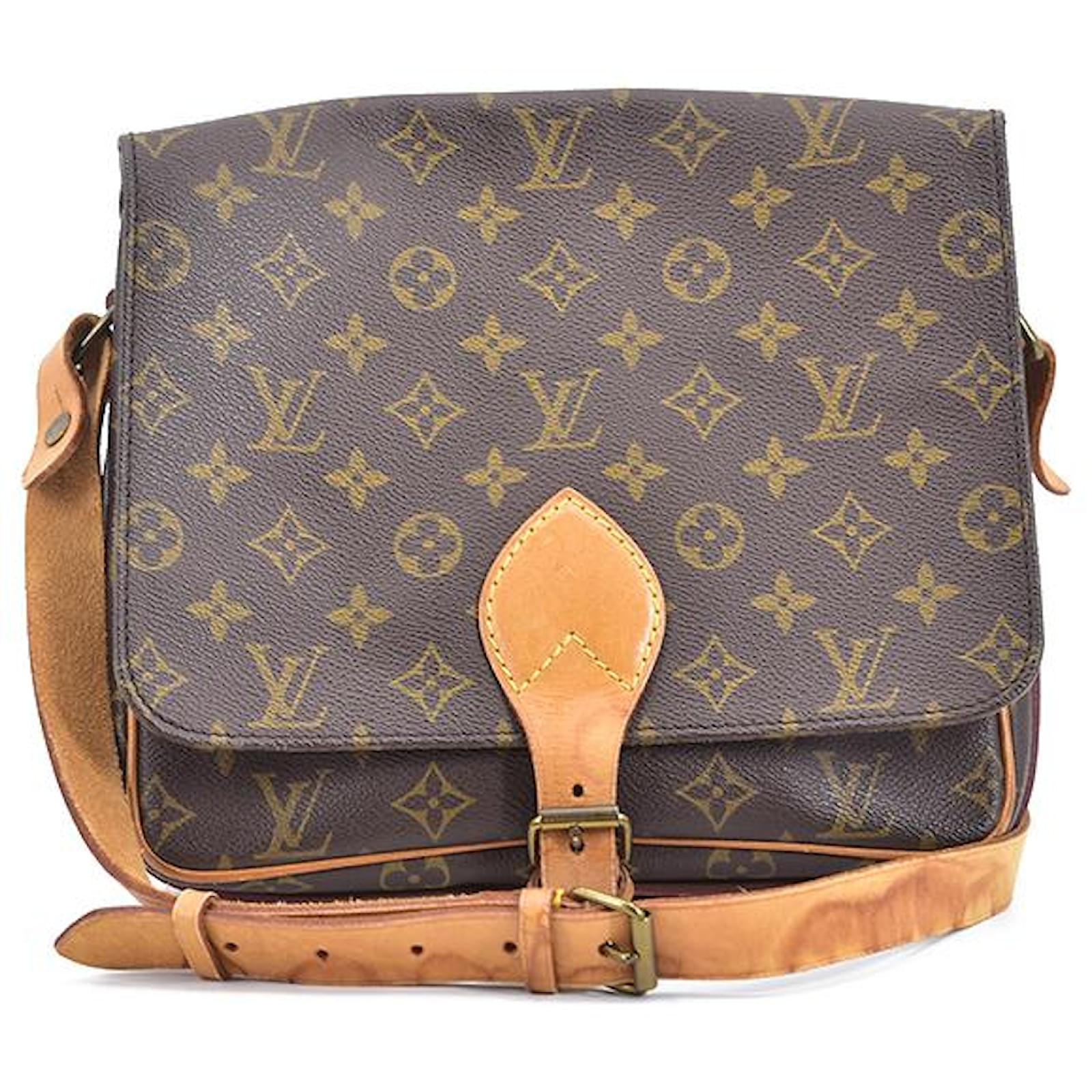 Louis Vuitton Brown Monogram Cartouchiere PM Cloth ref.934025 - Joli Closet