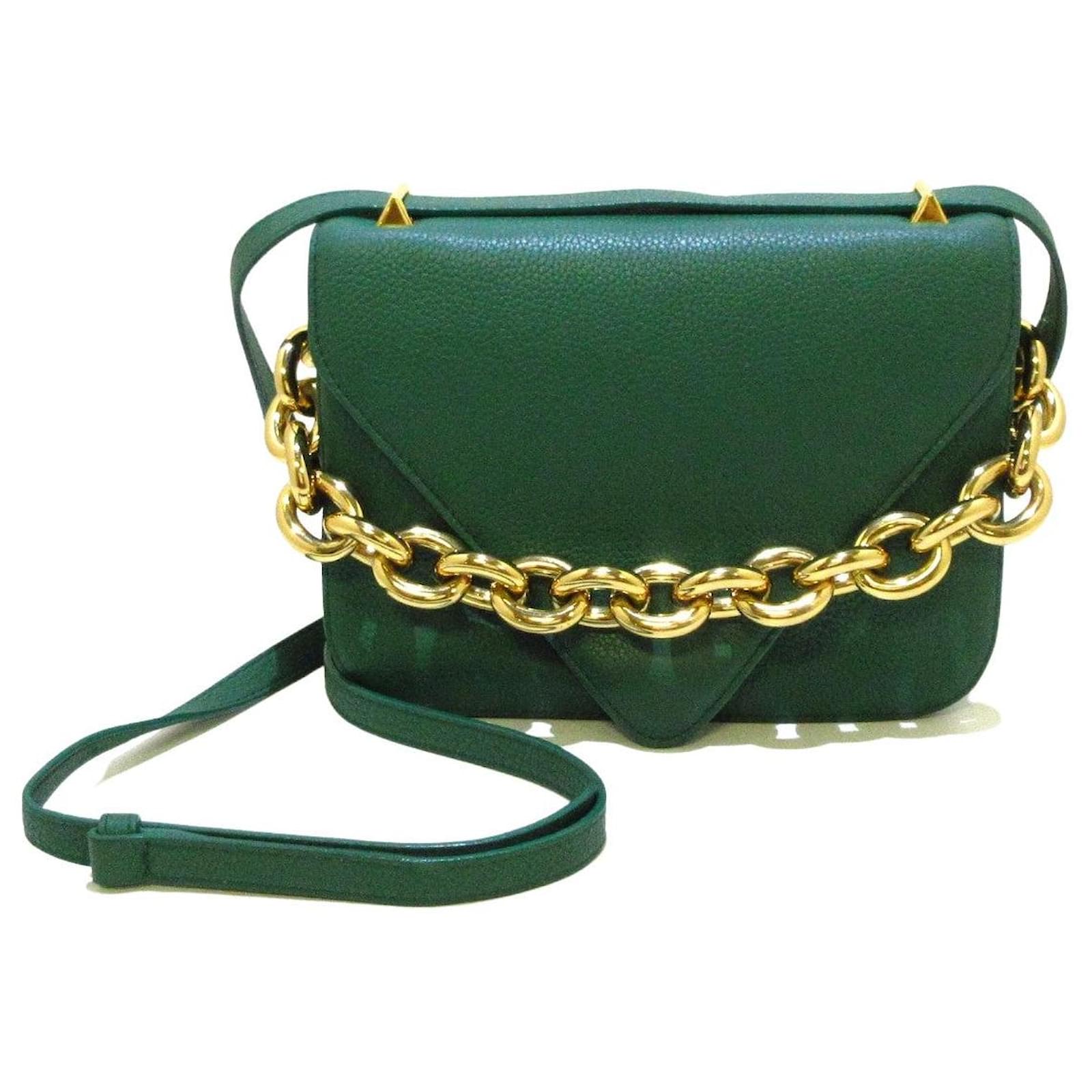 ★BOTTEGA VENETA★ Mount Shoulder Bag Jungle 667399V12M03113 Bottega Veneta Mount Shoulder Bag Green Leather ref.735647
