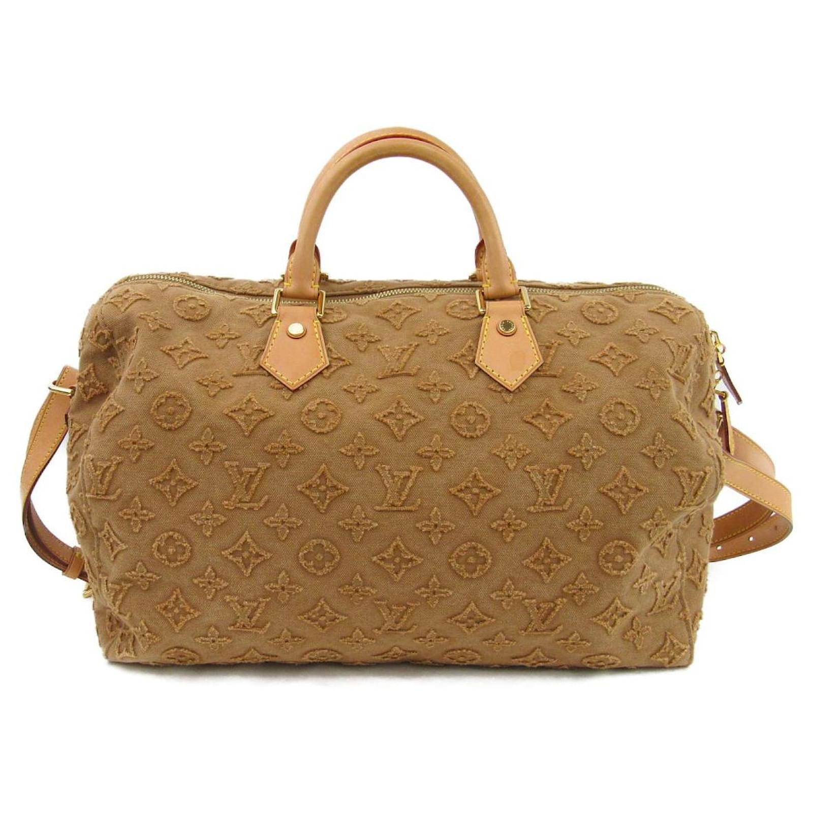 Speedy Louis Vuitton Handbags Brown Denim ref.736523 - Joli Closet