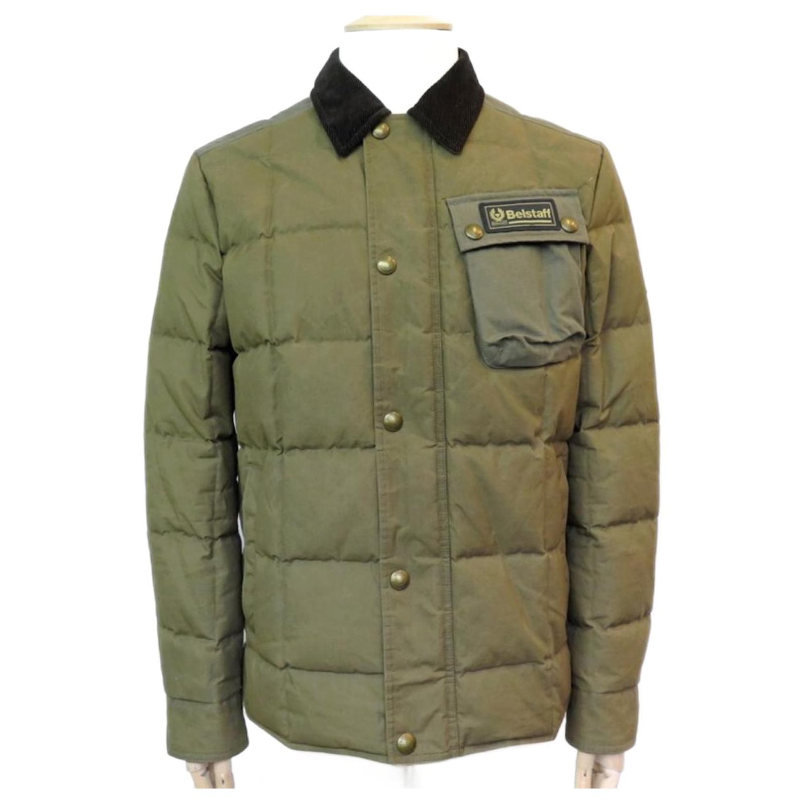 BELSTAFF JACKET 71020834 TIDY 48 M QUILTED KHAKI JACKET COAT Polyester ...