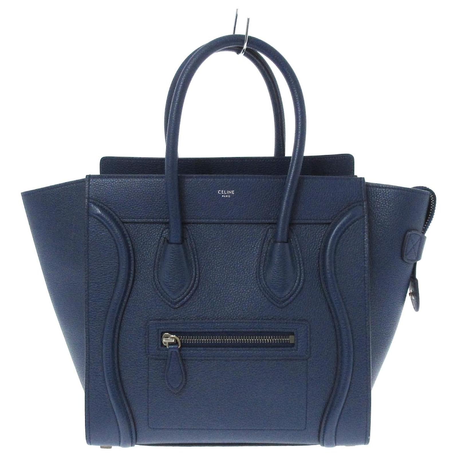 Céline Luggage Navy blue Leather ref.736974 - Joli Closet