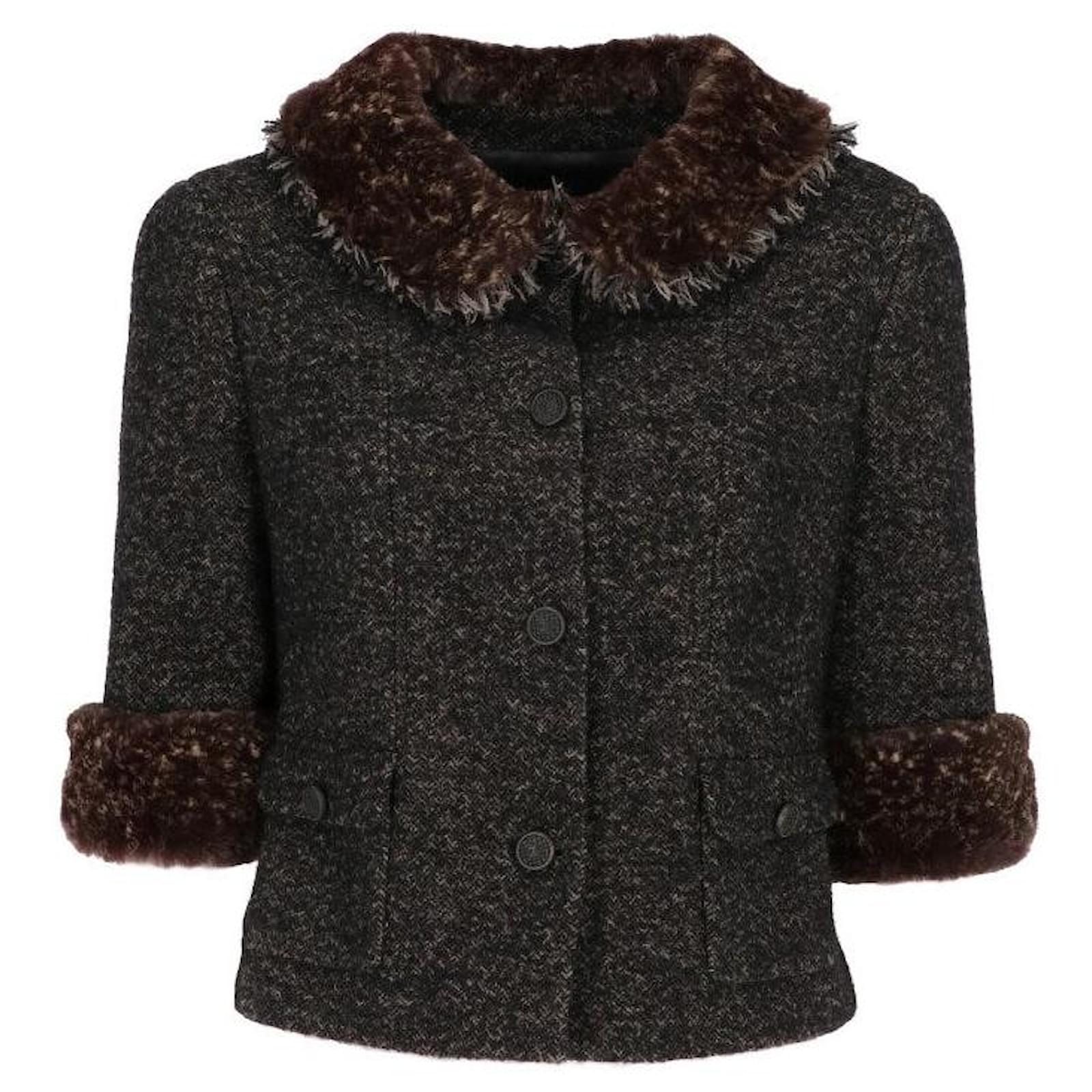 Chanel Herringbone Wool Jacket - '00s