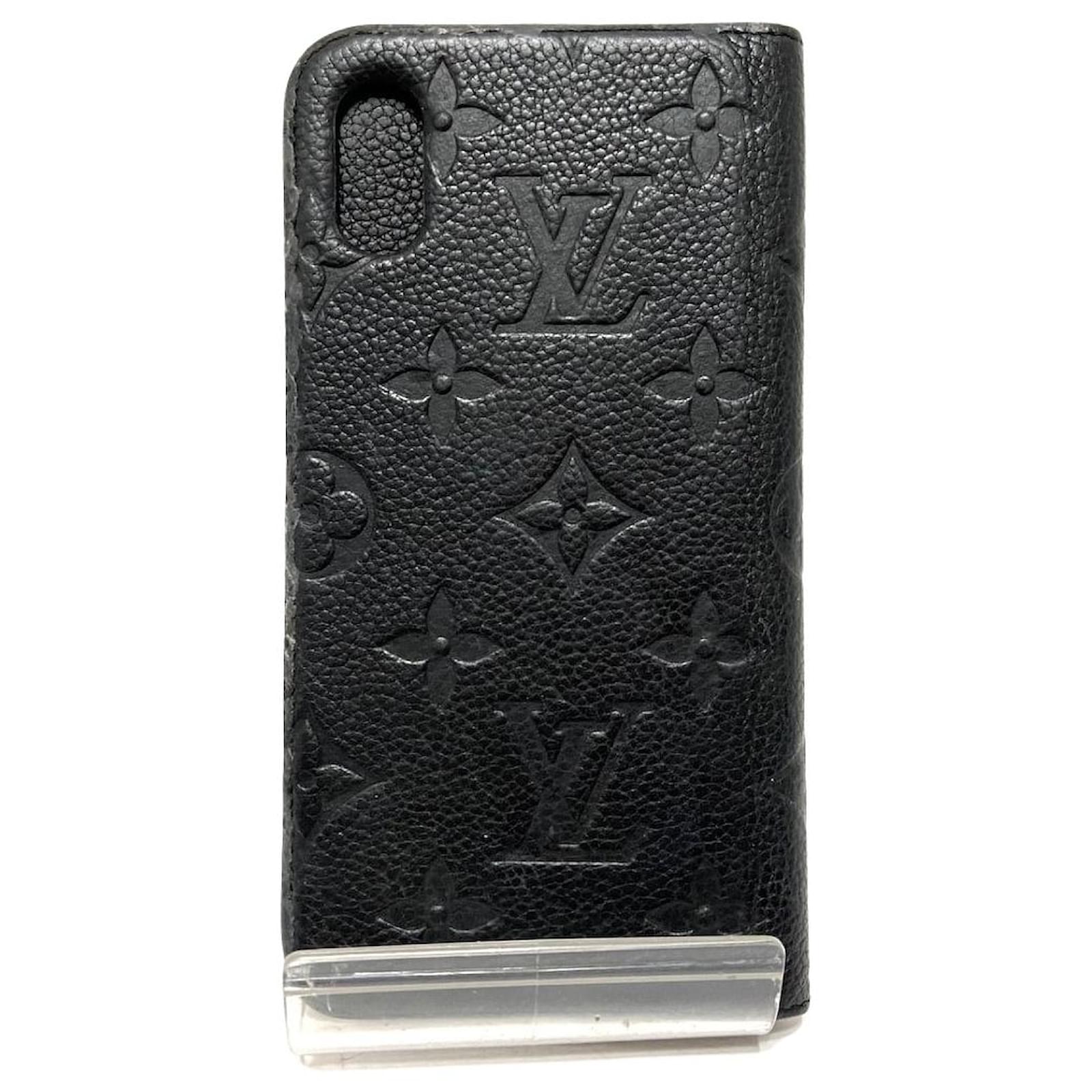 Louis Vuitton Black Monogram Eclipse Leather Xs Iphone Case Louis