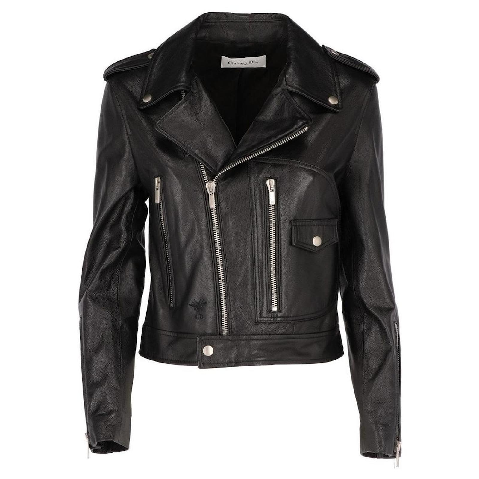 Christian Dior Leather Jacket Black Lambskin ref.739033 - Joli Closet