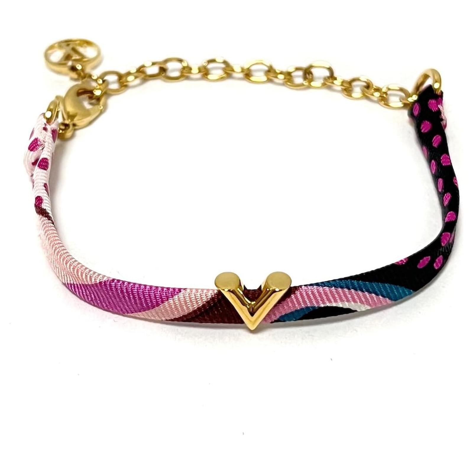 Louis Vuitton - Authenticated Essential V Bracelet - Silk Multicolour for Women, Good Condition