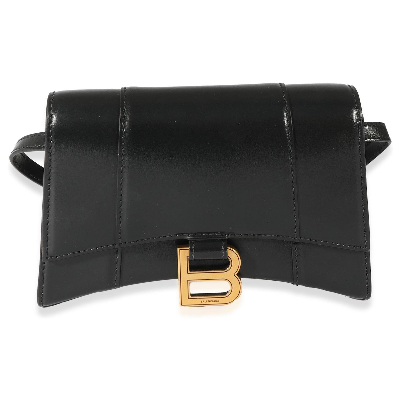 Hourglass XS Bag - Balenciaga - Black - Leather