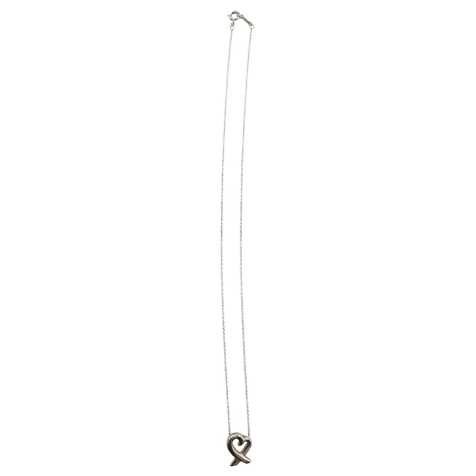 Tiffany & Co. Paloma Picasso Loving Heart Sterling Silver Pendant Neck –  Bardys Estate Jewelry