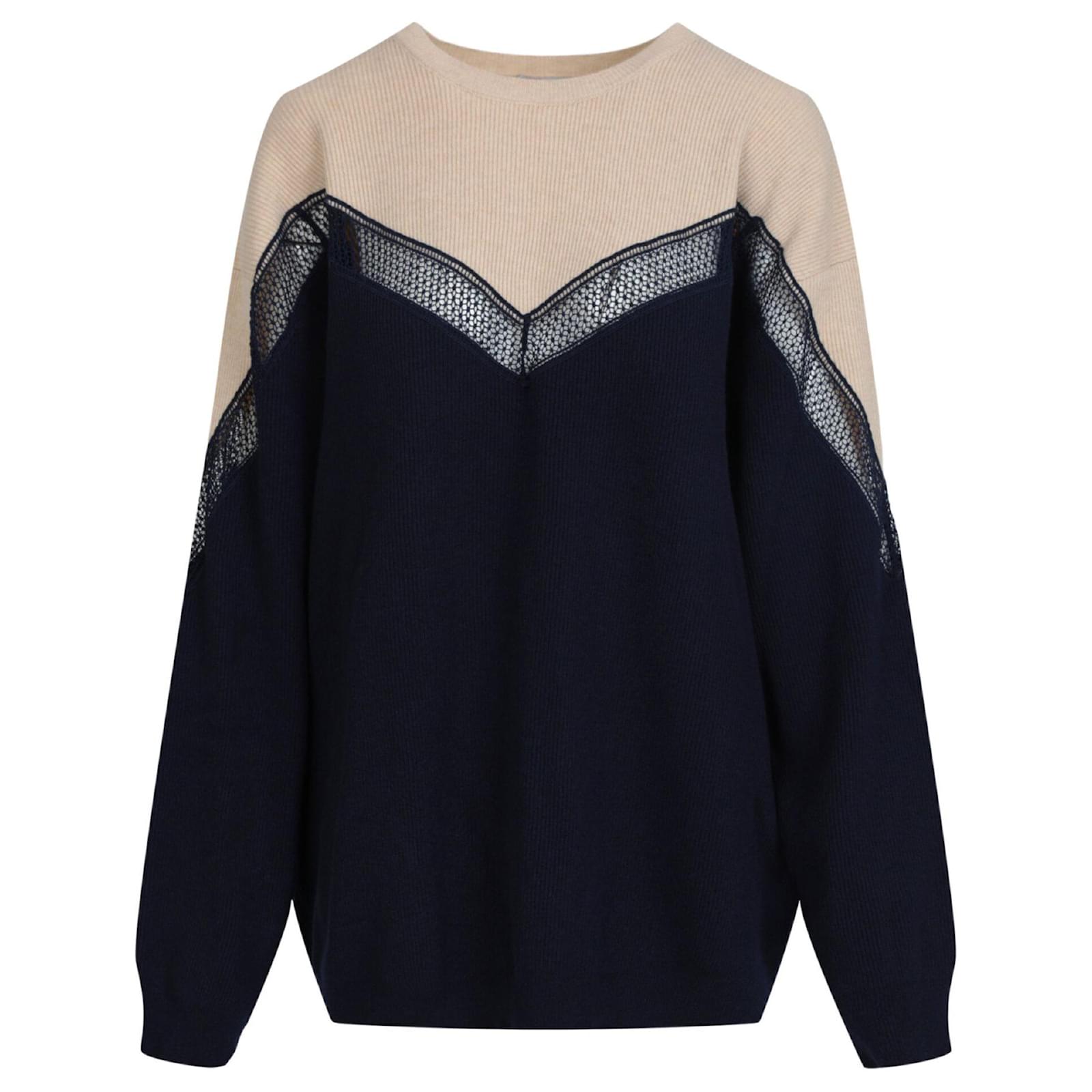 Stella McCartney Two-Toned Chevron Knitted Sweater
