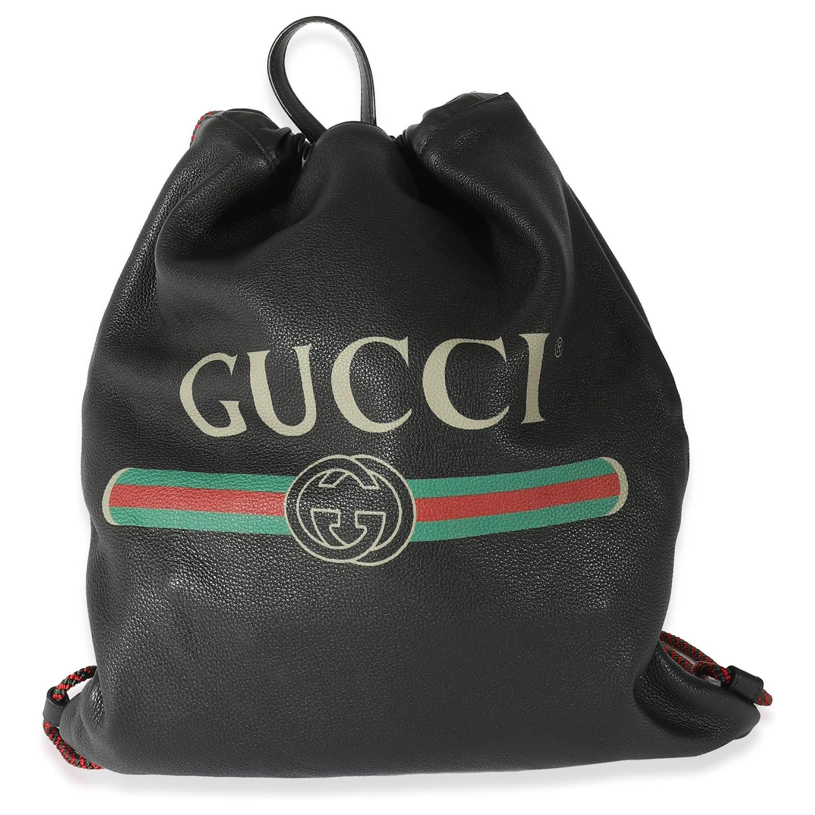 Gucci Drawstring Backpack Monogram GG Beige/Brown