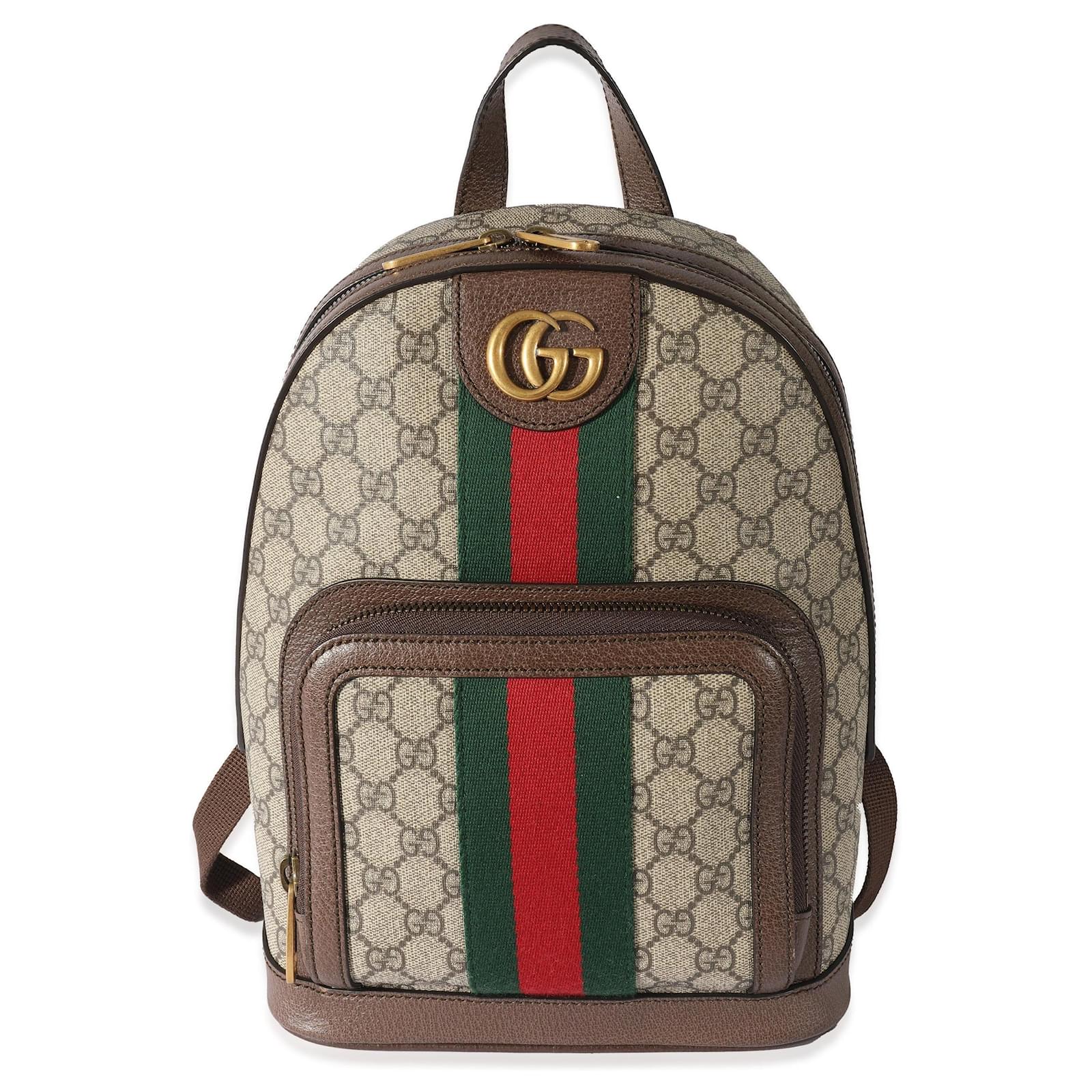 Gucci Gg Supreme Small Ophidia Backpack Brown ref.740207 - Joli Closet