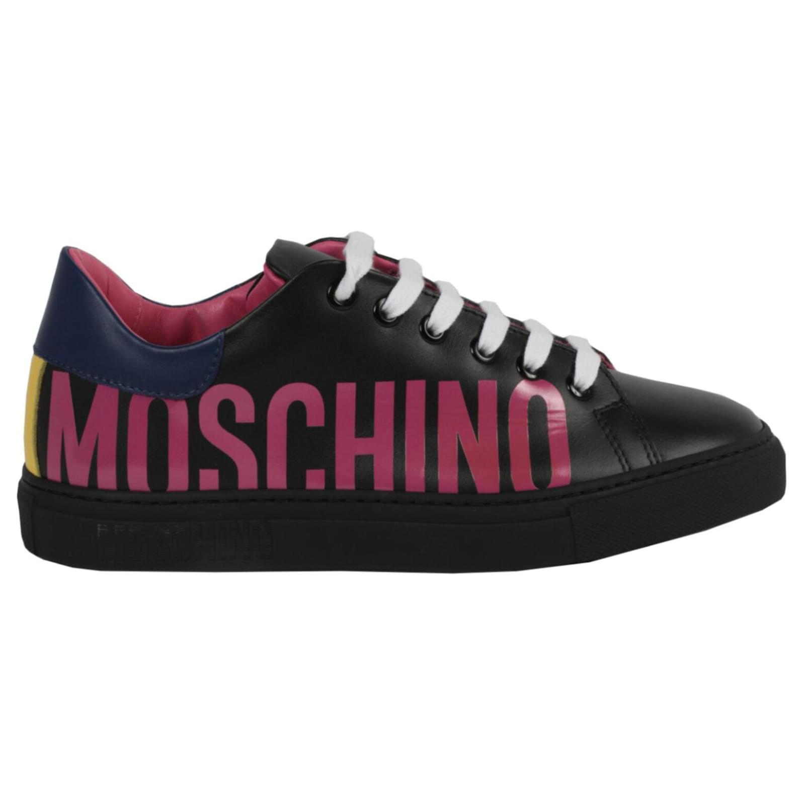 Moschino ロコ刺繍トロストリンクフティ 242ZRJ17117028 5485 Moschino Logo Wedged Sandals | italist
