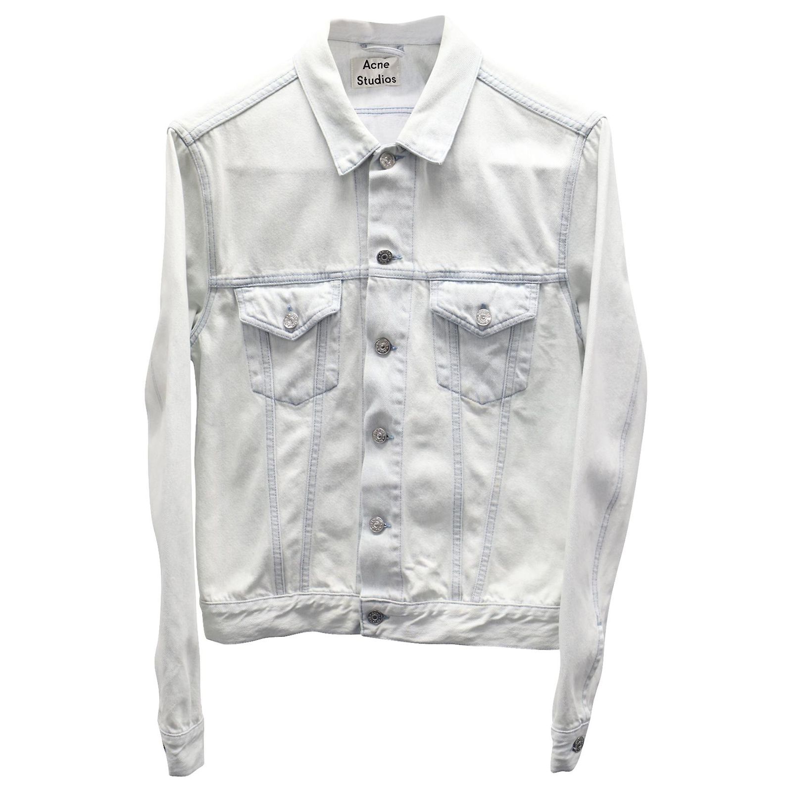Veste En Jean Legatte Bleu Clair Taille XL - Coupe Slim, En Coton, Occasion Très Bon état