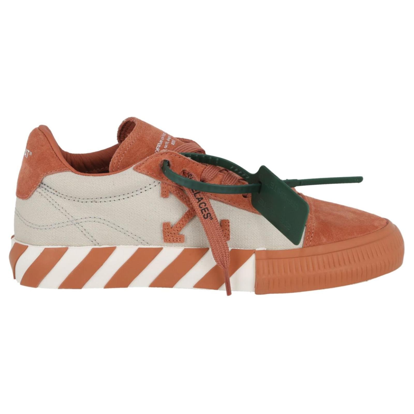 Off White Off-White Low Vulcanized Suede and Canvas Sneakers Multiple ...