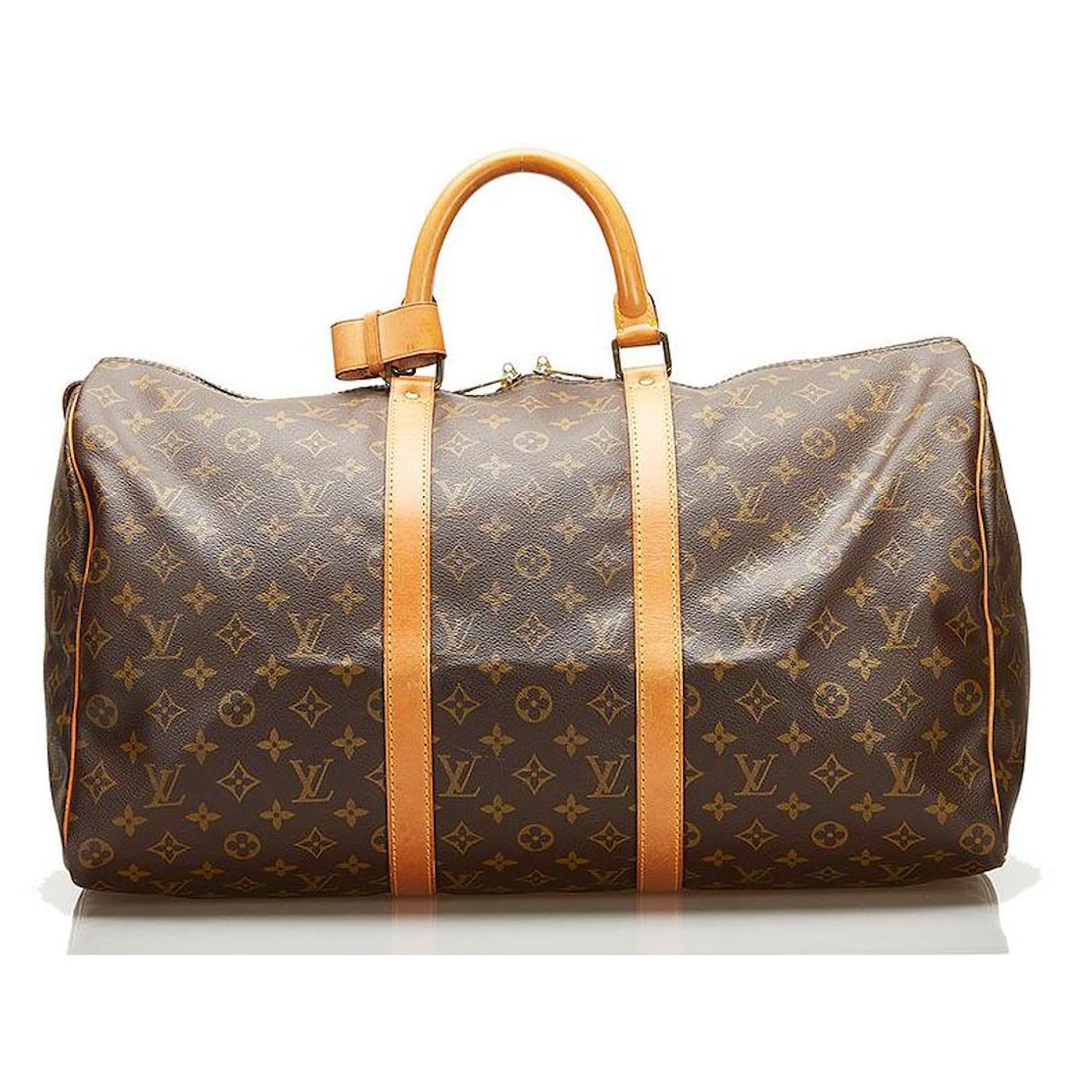 Louis Vuitton Monogram Keepall 50 Brown Cloth ref.740581 - Joli Closet