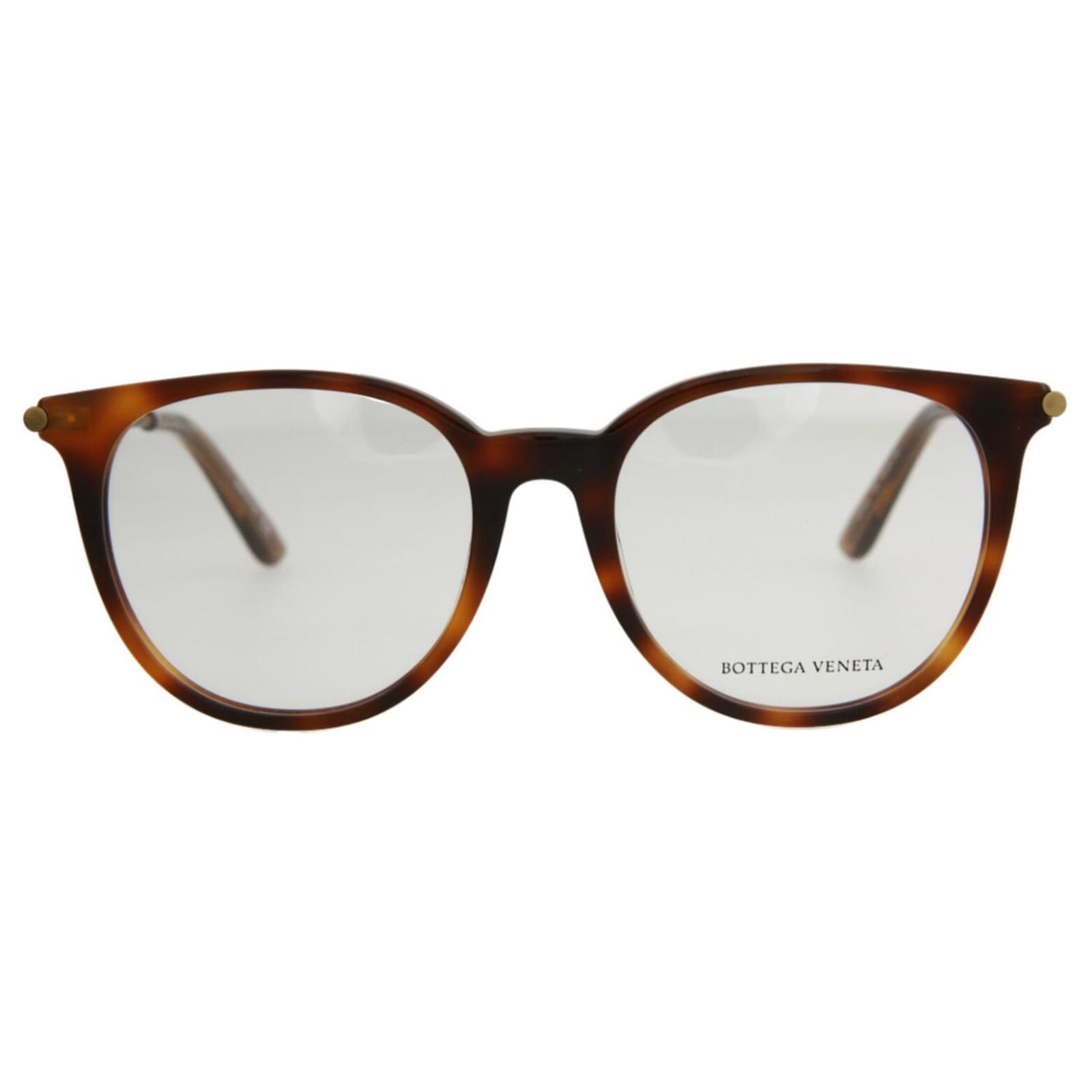 Bottega Veneta Round-Frame Acetate Optical Frames Brown Cellulose fibre ref.741329 - Joli Closet